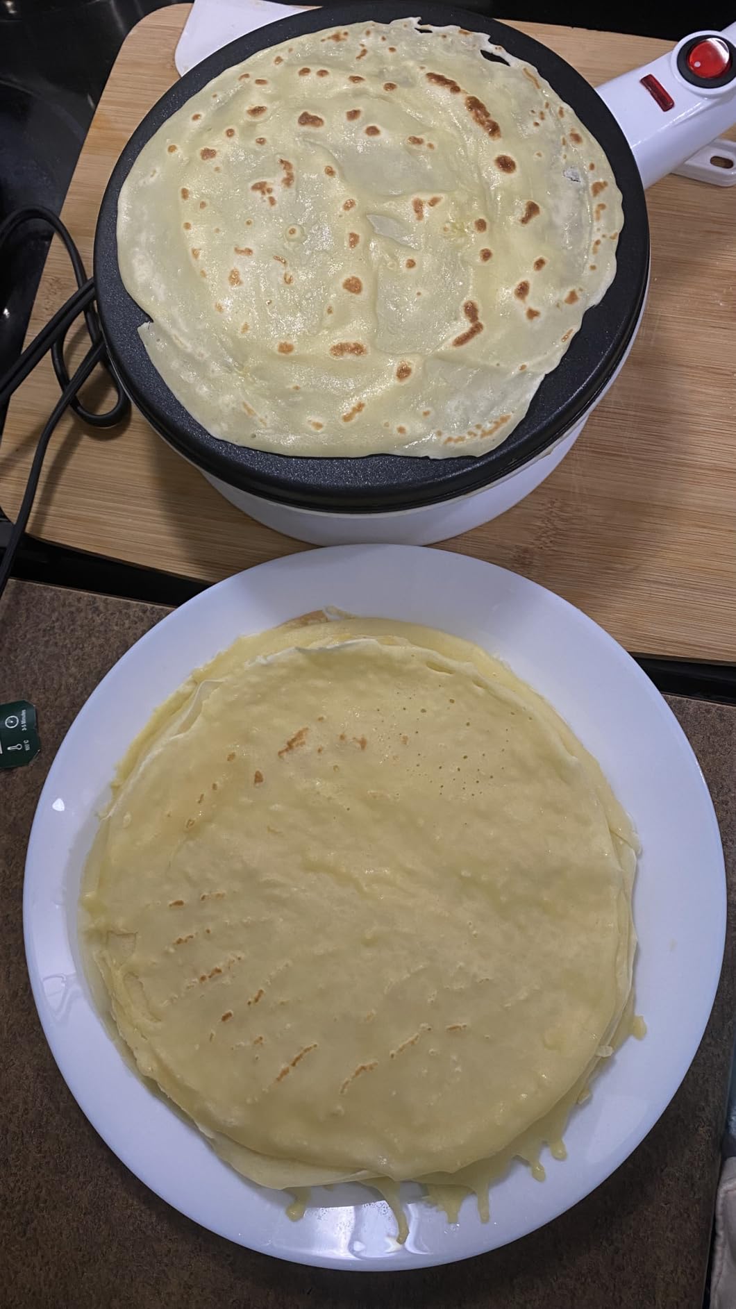 CucinaPro Cordless Crepe Maker- Easter Breakfast Essential w FREE Recipe Guide, Non-Stick Dipping Plate, Electric Base, Batter Spatula- Portable Hot Plate Compact Baker, Morning Dessert Gift for Her customer photo 2