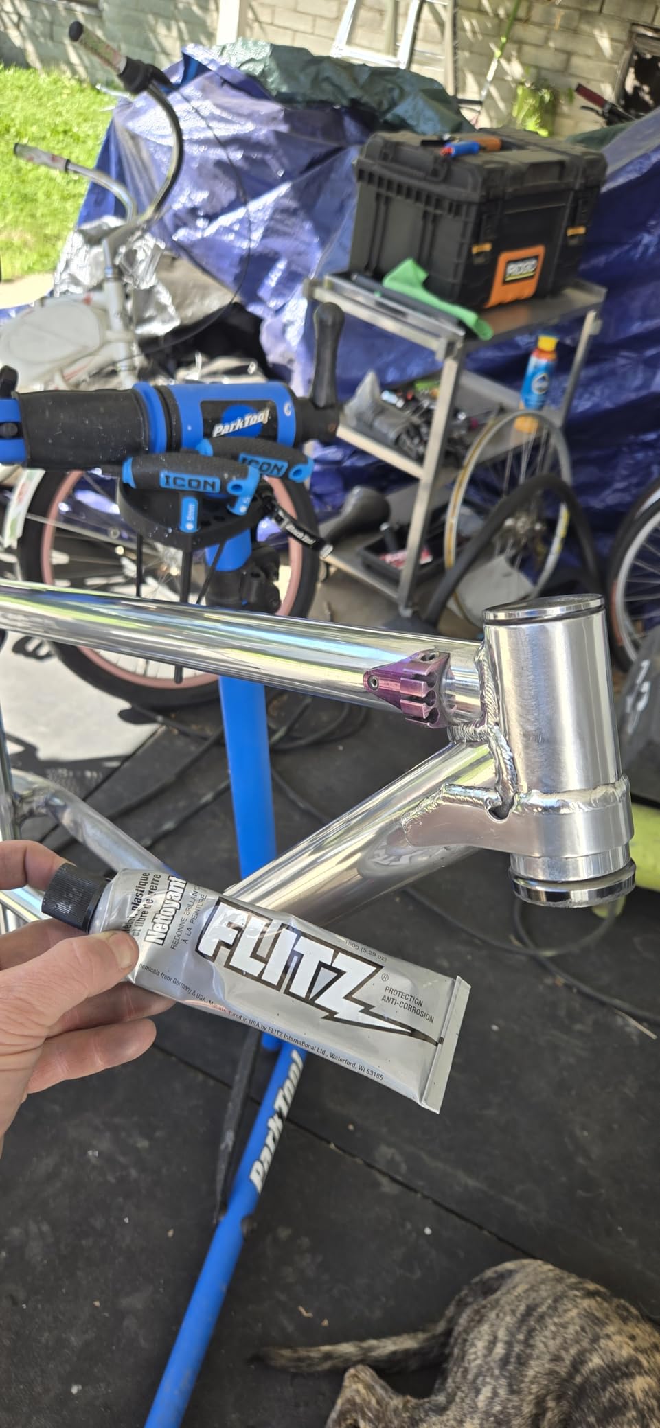 Flitz Metal Polish Paste - 5.29oz USA-Made Polish for Solid Chrome, Stainless Steel, & Aluminum - Non-Abrasive for Light Oxidation - Requires Manual Buffing - Not for Plated/Coated Surfaces (1 Pack) customer photo 2