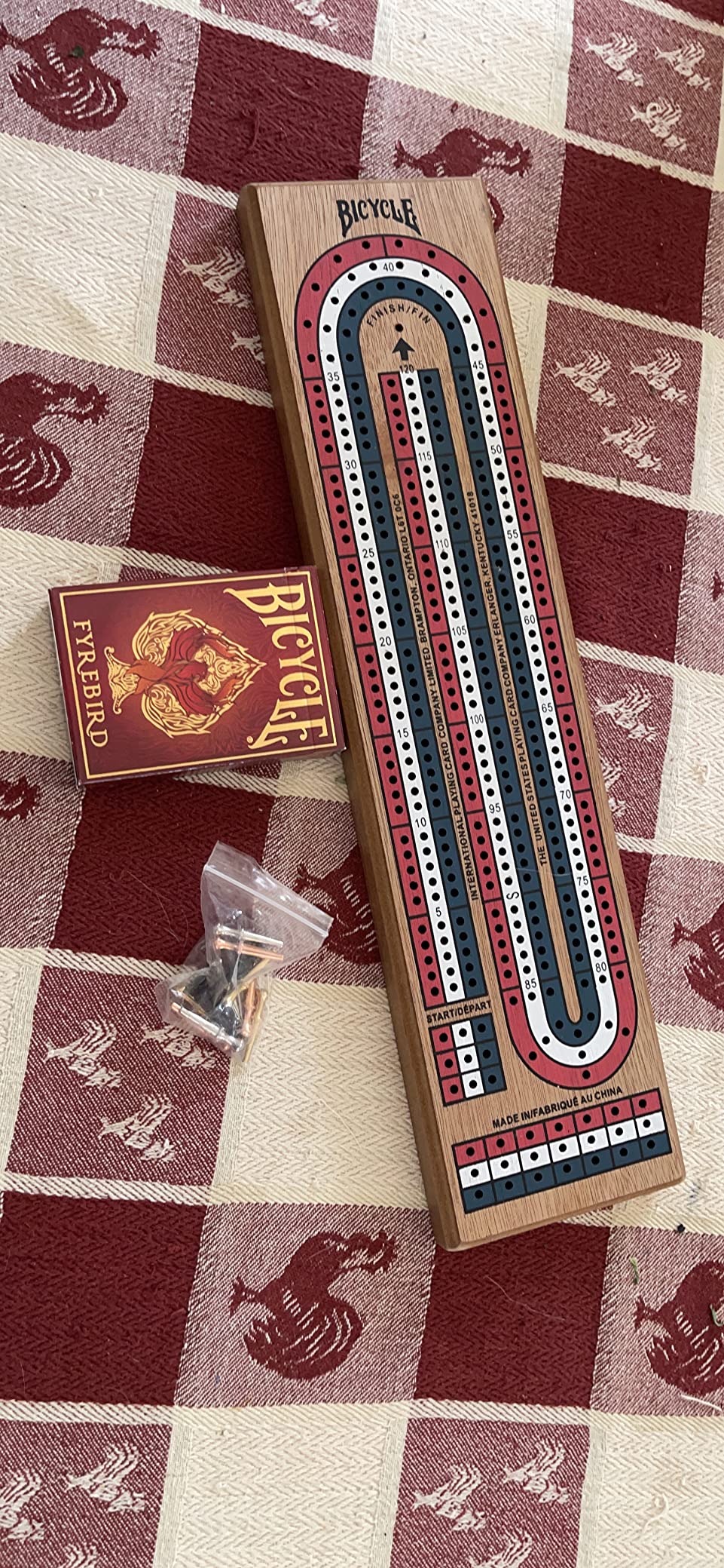 Bicycle 3-Track Color Coded Wooden Cribbage Board Games customer photo 1
