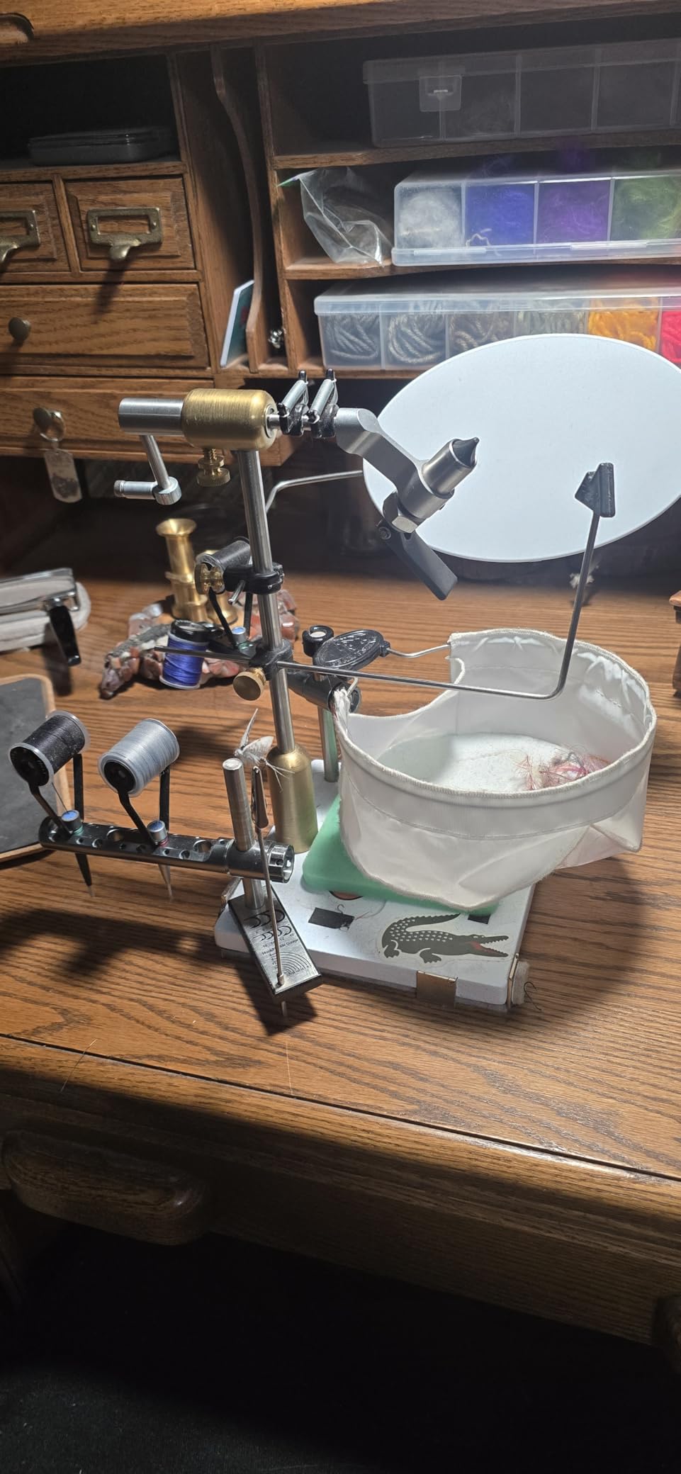 Rotary Fly Tying Vise - Peak Fishing Vise With Pedestal Base customer photo 2