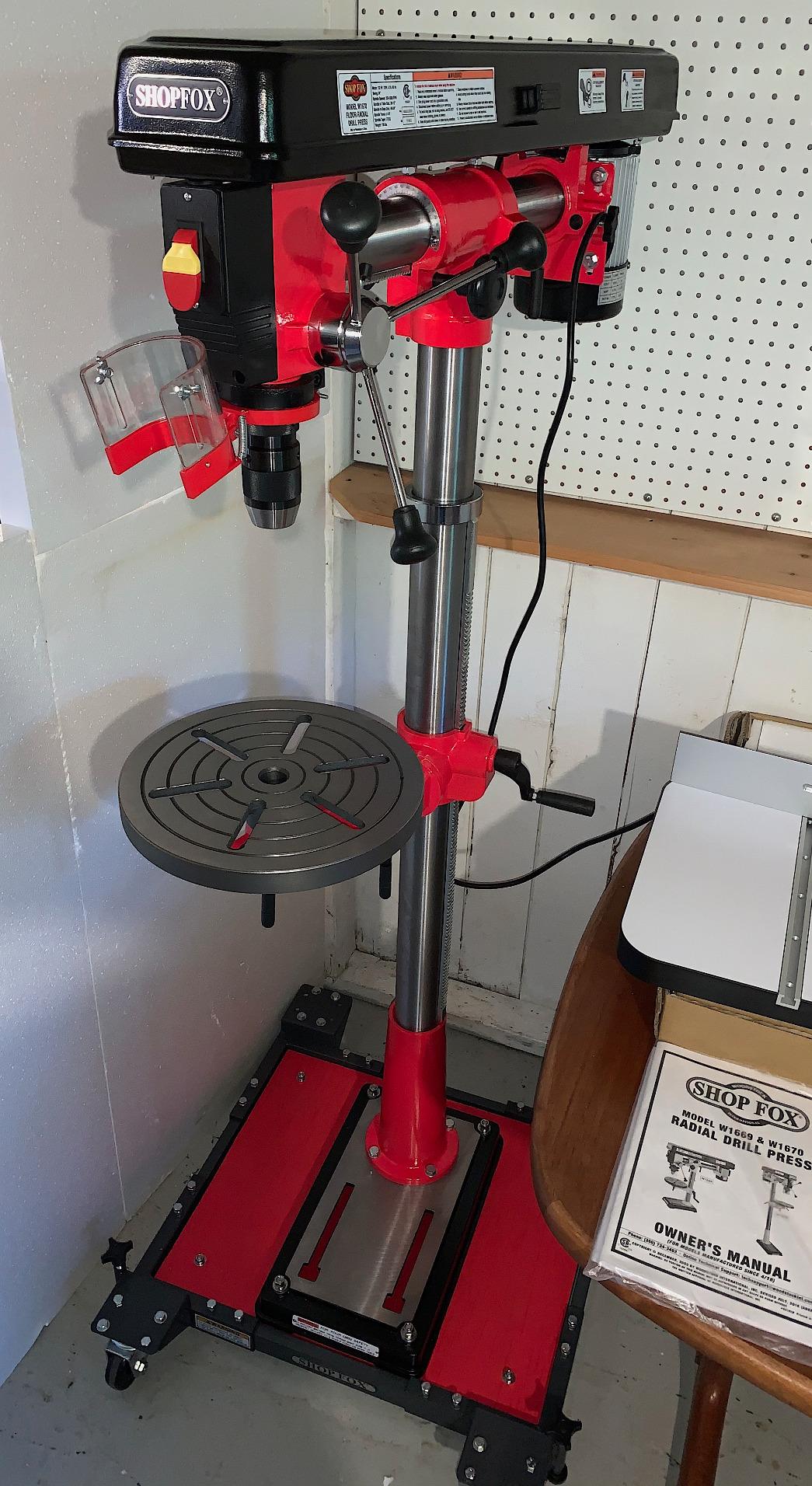 SHOP FOX W1670 1/2-Horsepower Floor Radial Drill Press, Black customer photo 1