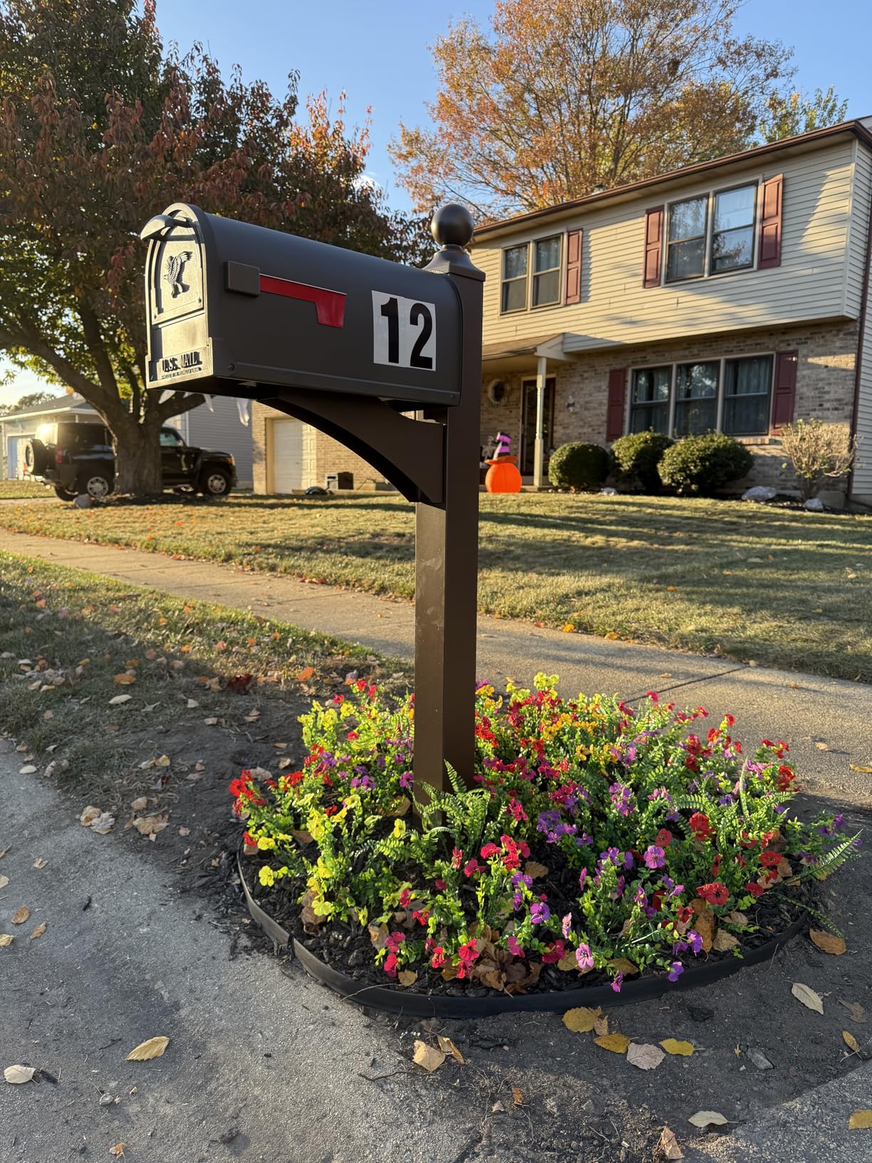 ARCHITECTURAL MAILBOXES Gibraltar Mailboxes Arlington Large Capacity Galvanized Steel Textured Black, Post-Mount Mailbox, AR15B000 customer photo 1