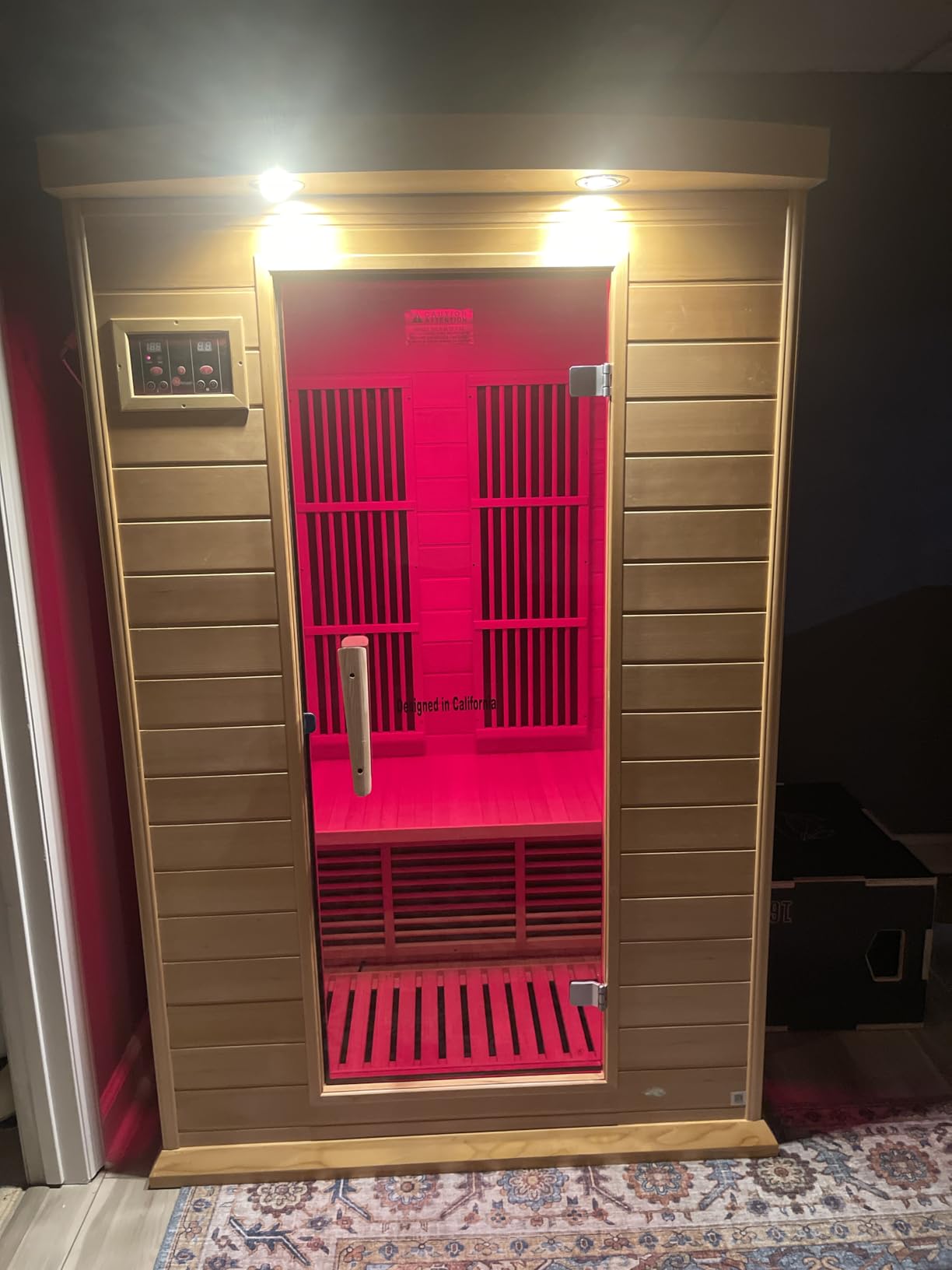 DYNAMIC SAUNAS Andora 2-Person Low EMF FAR Infrared Sauna with Red Light Therapy & Bluetooth Speakers | Personal Indoor Dry Heat Sauna for Home & Gym - Made from Canadian Hemlock customer photo 1