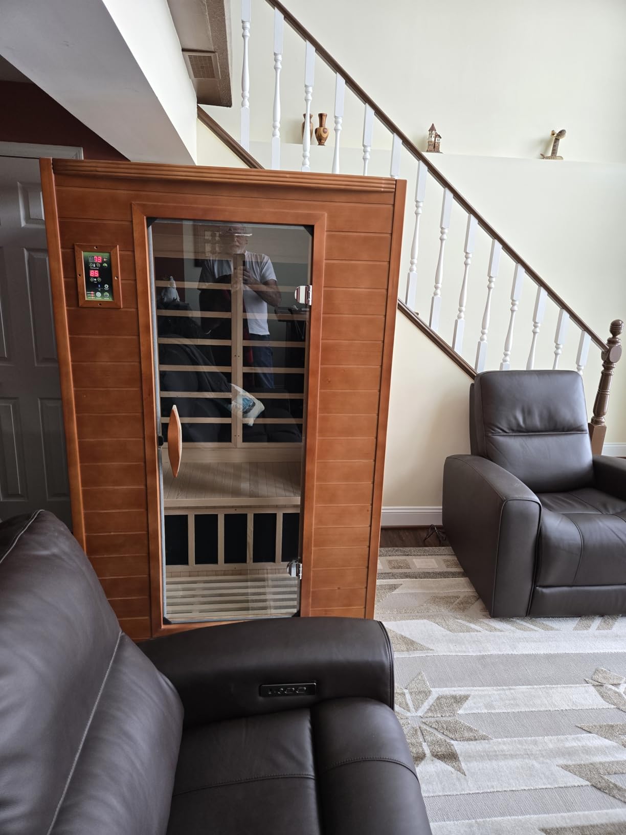 DYNAMIC SAUNAS Andora 2-Person Low EMF FAR Infrared Sauna with Red Light Therapy & Bluetooth Speakers | Personal Indoor Dry Heat Sauna for Home & Gym - Made from Canadian Hemlock customer photo 2