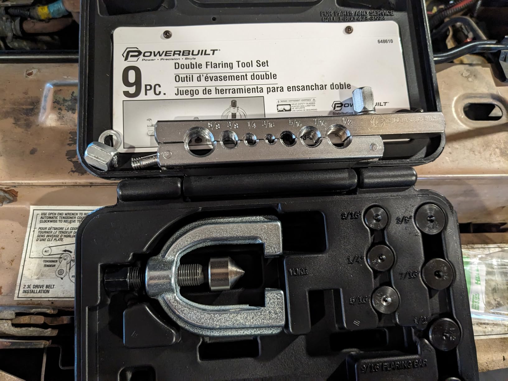 Powerbuilt 9 Piece Double Flaring Tool Set, Use on Copper, Aluminum, Soft Steel Brake Line and Brass Tubing customer photo 1