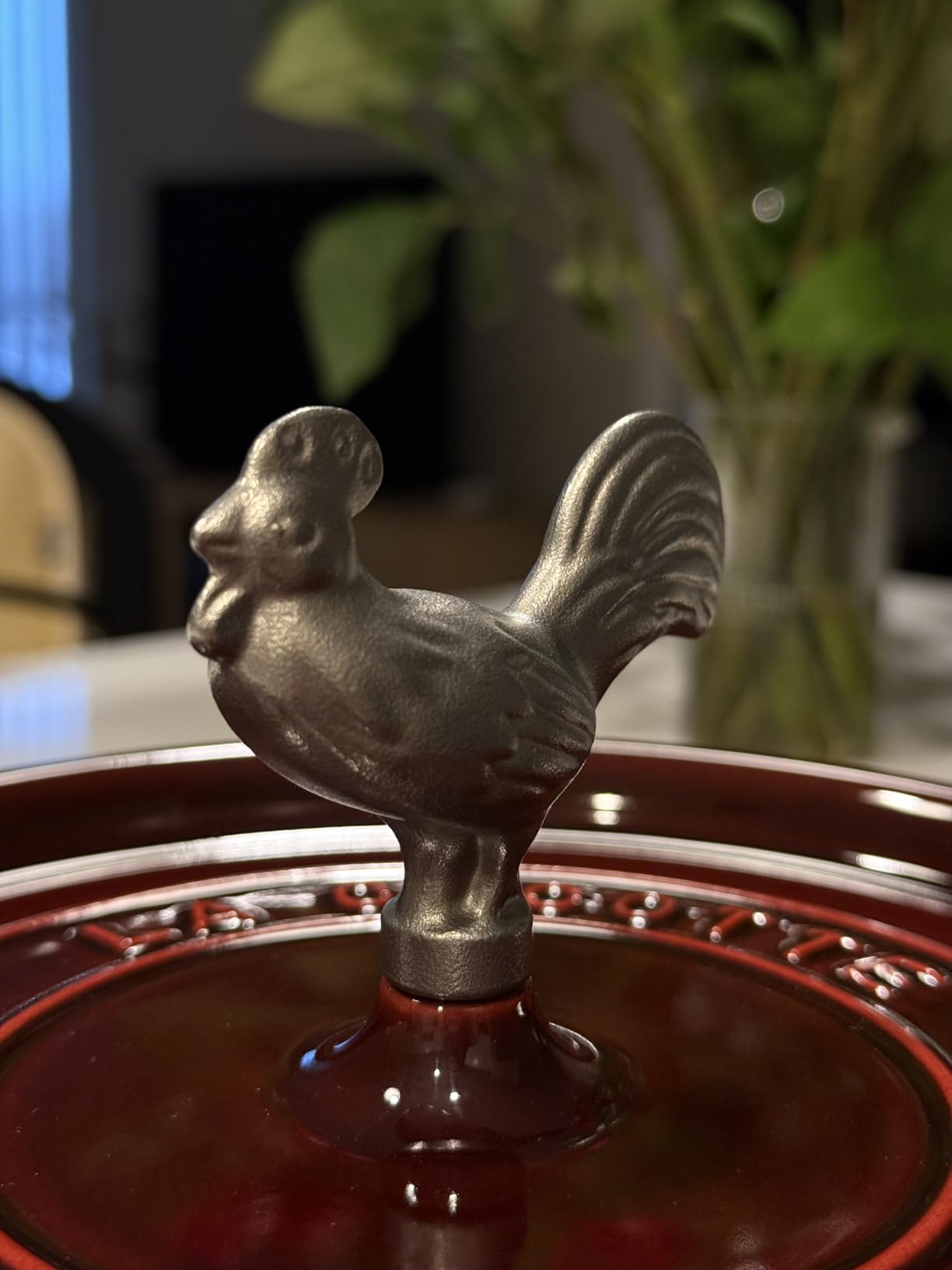 Staub Cast Iron Round Cocotte, Dutch Oven, 7-quart, Cherry customer photo 2