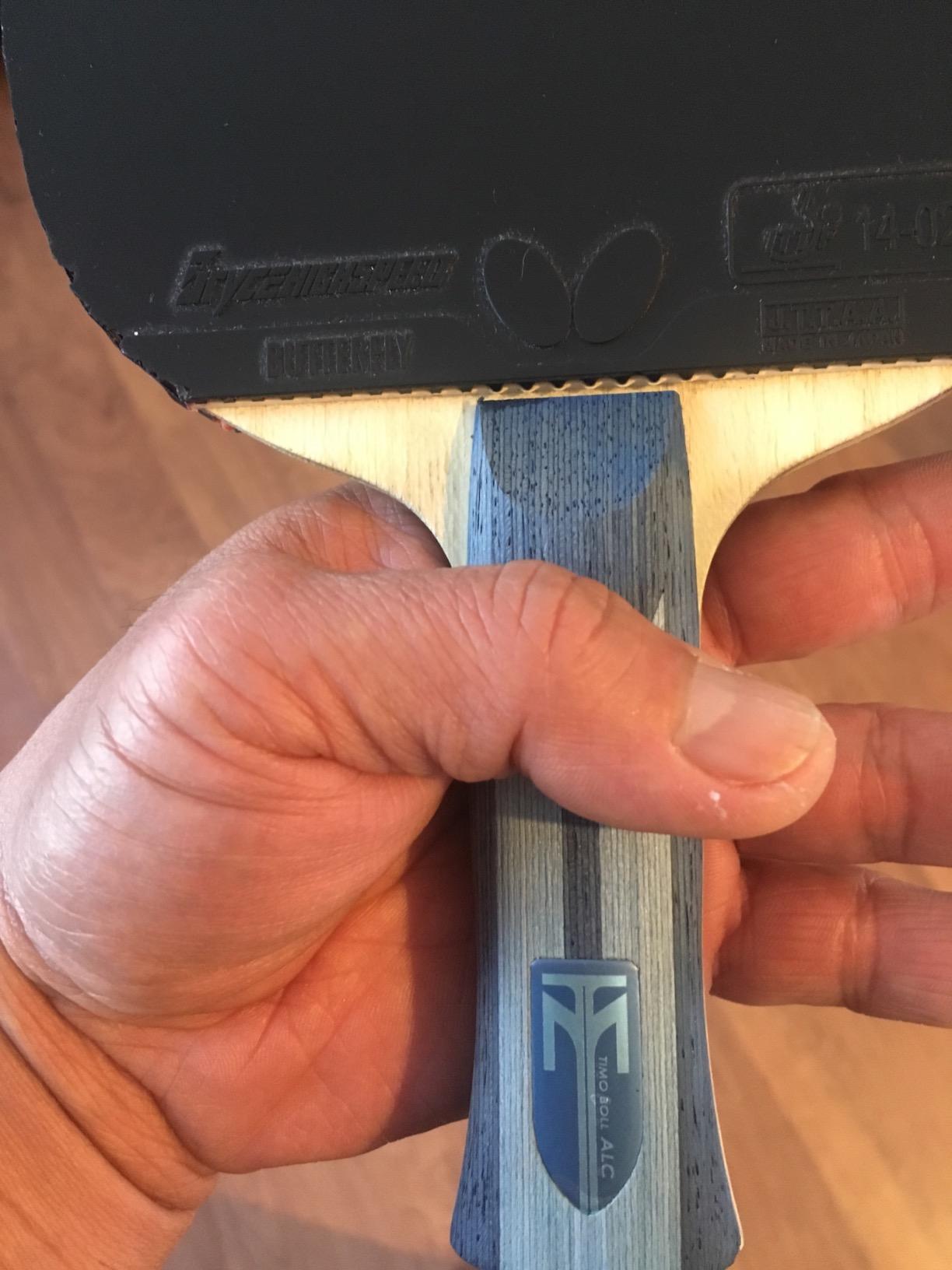 Butterfly Timo Boll ALC Table Tennis Blade - Arylate-Carbon Fiber Blade - Professional Butterfly Table Tennis Blade - Available in AN, FL, and ST handle styles - Made in Japan customer photo 2