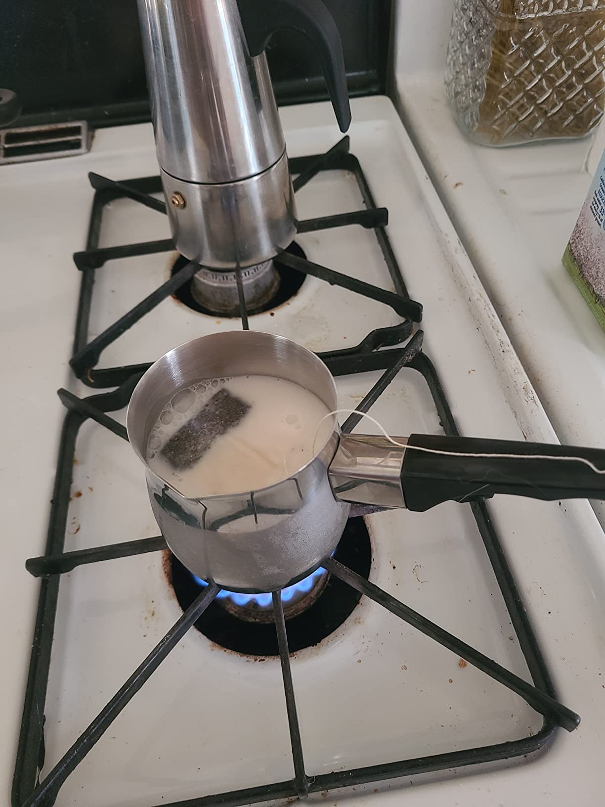 Fino Stainless Steel Turkish Coffee Pot - Professional 18/8 Warmer for Stovetop Coffee, Milk, Tea, Hot Chocolate - Delicious Daily Beverages - 24-Ounce customer photo 2