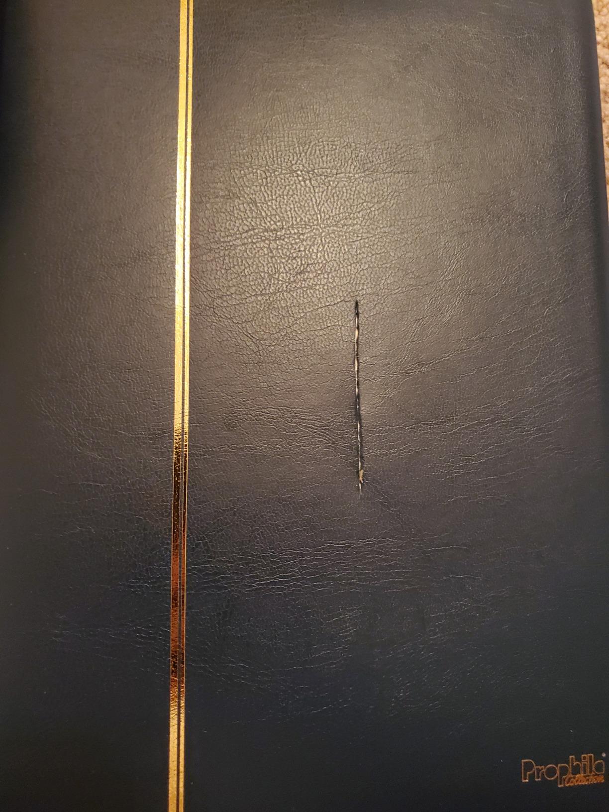 Prophila Stamp Album Stockbook 60 Black Sides, Leatherette Padded Blue Cover customer photo 1