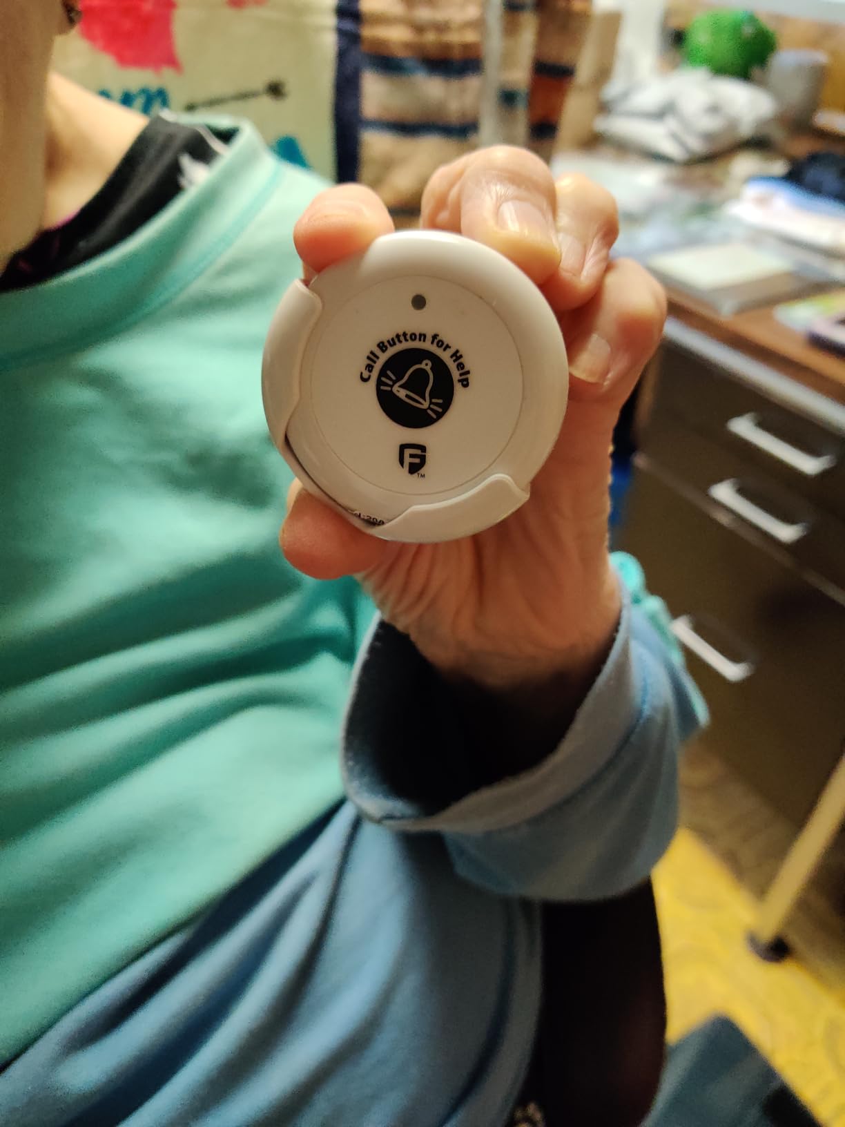 Smart Caregiver Pager System with 2 Call Buttons for Elderly Assistance, Fall Prevention, and Nurse Calling | Wearable Wireless Pager for Patient Help at Home | USA-Based Company and Customer Support customer photo 1