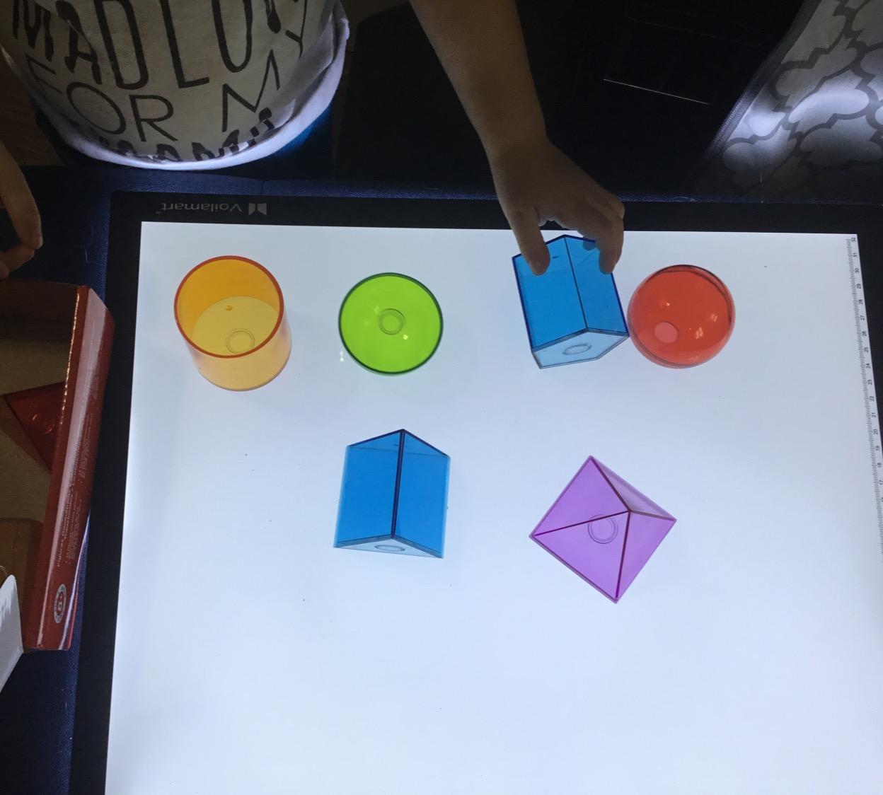 Learning Resources View-Thru Geometric Solids - Classroom Must Haves, Teacher Supplies, Geometry Set, Pattern Blocks, Homeschool, 3d School Shapes For Teaching, Math Manipulatives Essentials customer photo 1