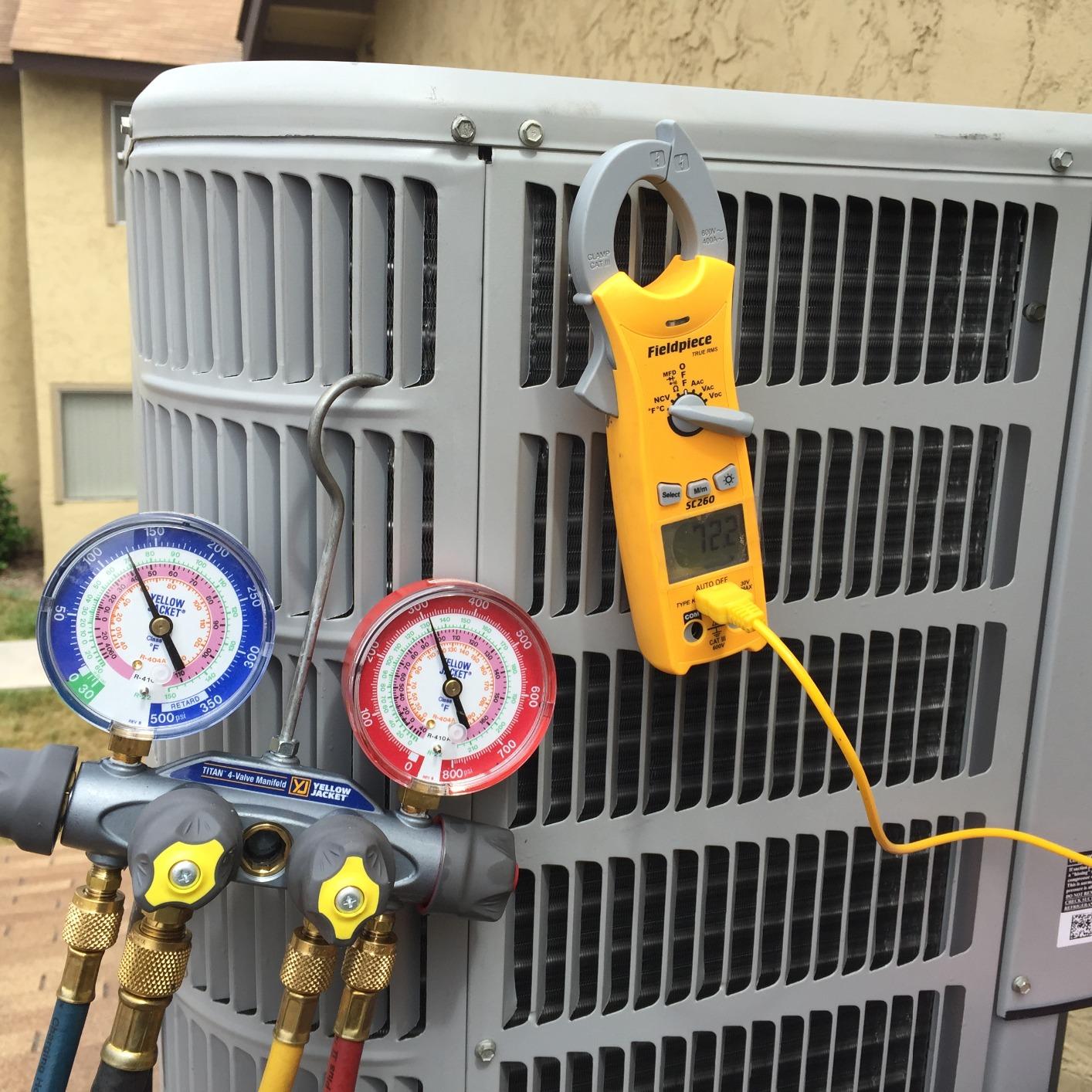 Yellow Jacket 49963 Manifold Only Degrees F, psi Scale, R-22/404A/410A Refrigerant, Red/Blue Gauges customer photo 1