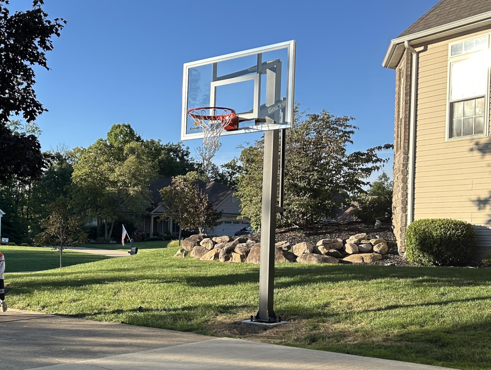 Goalrilla GS54 In Ground Basketball Hoop with Adjustable Height Backboard and Pro-Style, Breakaway Rim customer photo 2