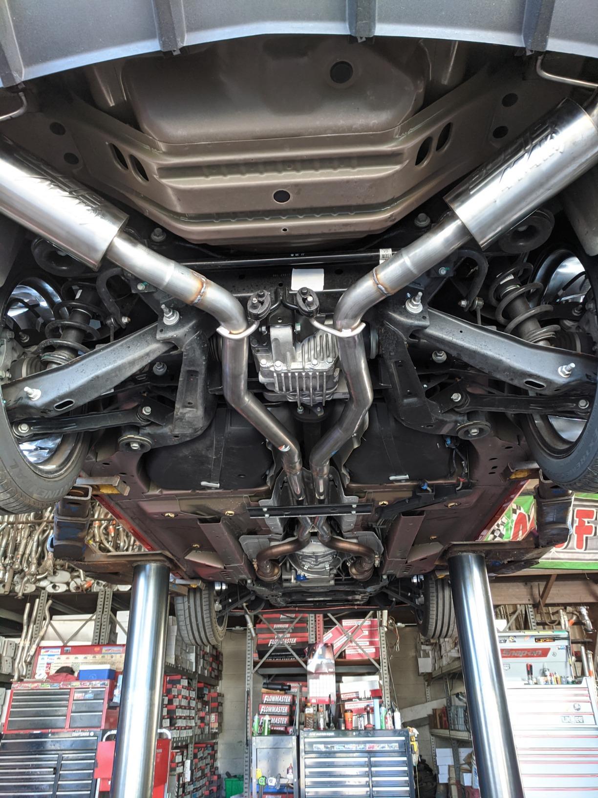 140356 Cat-Back Perf. Exhaust System for 2010-2013 Chevrolet Camaro SS V8 T-304 Stainless Steel ATAK Sound Dual Split Rear Exit Single 4.5