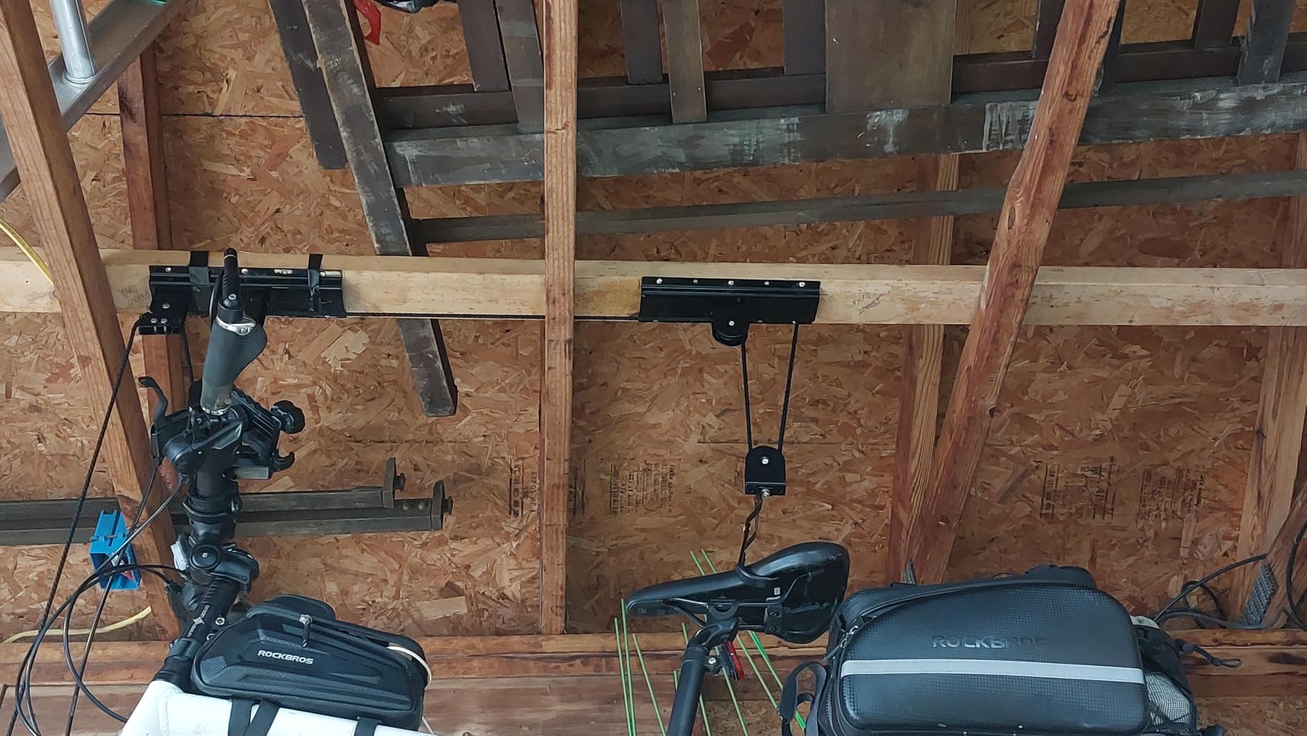Bike Hanger - Overhead Hoist Pulley System with 100lb Capacity for Bicycles or Ladders - Secure Garage Ceiling Storage by Rad Sportz customer photo 2