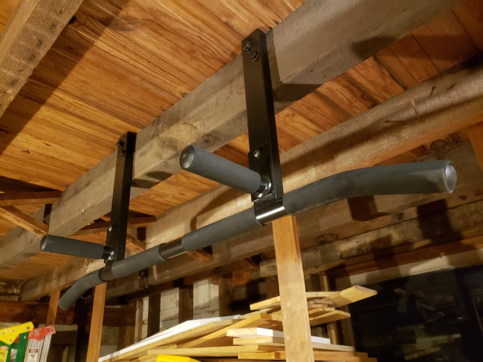 Joist Mount Pull Up Bar with Extra Hardware and Mounting Template for Easy Install to Beam or Rafter by Ultimate Body Press customer photo 2