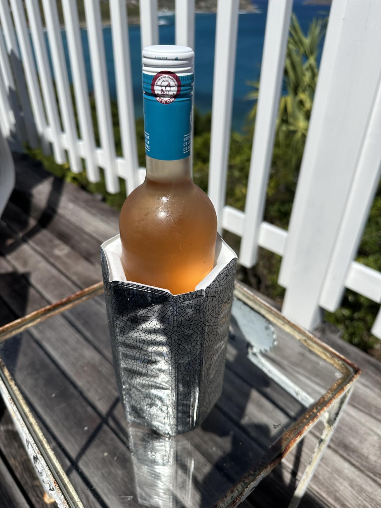 Vacu Vin Active Wine Cooler - Flexible Insulated Chiller For Standard Size Bottles - Keeps Drinks Refreshingly Cold - Durable & Easy To Use - Premium Design Perfect for Any Occasions, Platinum customer photo 1