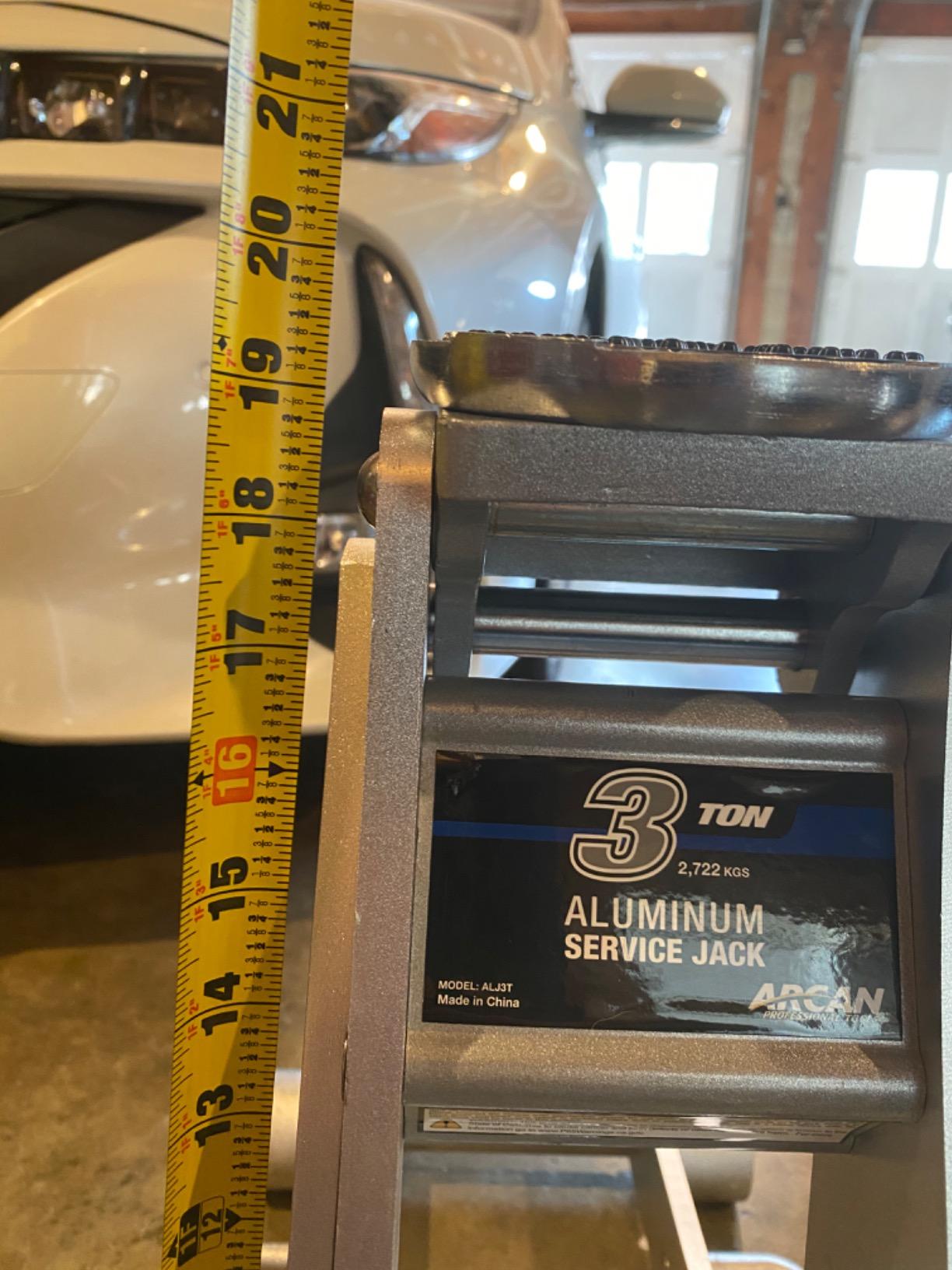 ARCAN 3-Ton Quick-Rise Aluminum Floor Jack with Dual Pump Pistons, Reinforced Lift Arm, Side-Mount Handle, 3.75