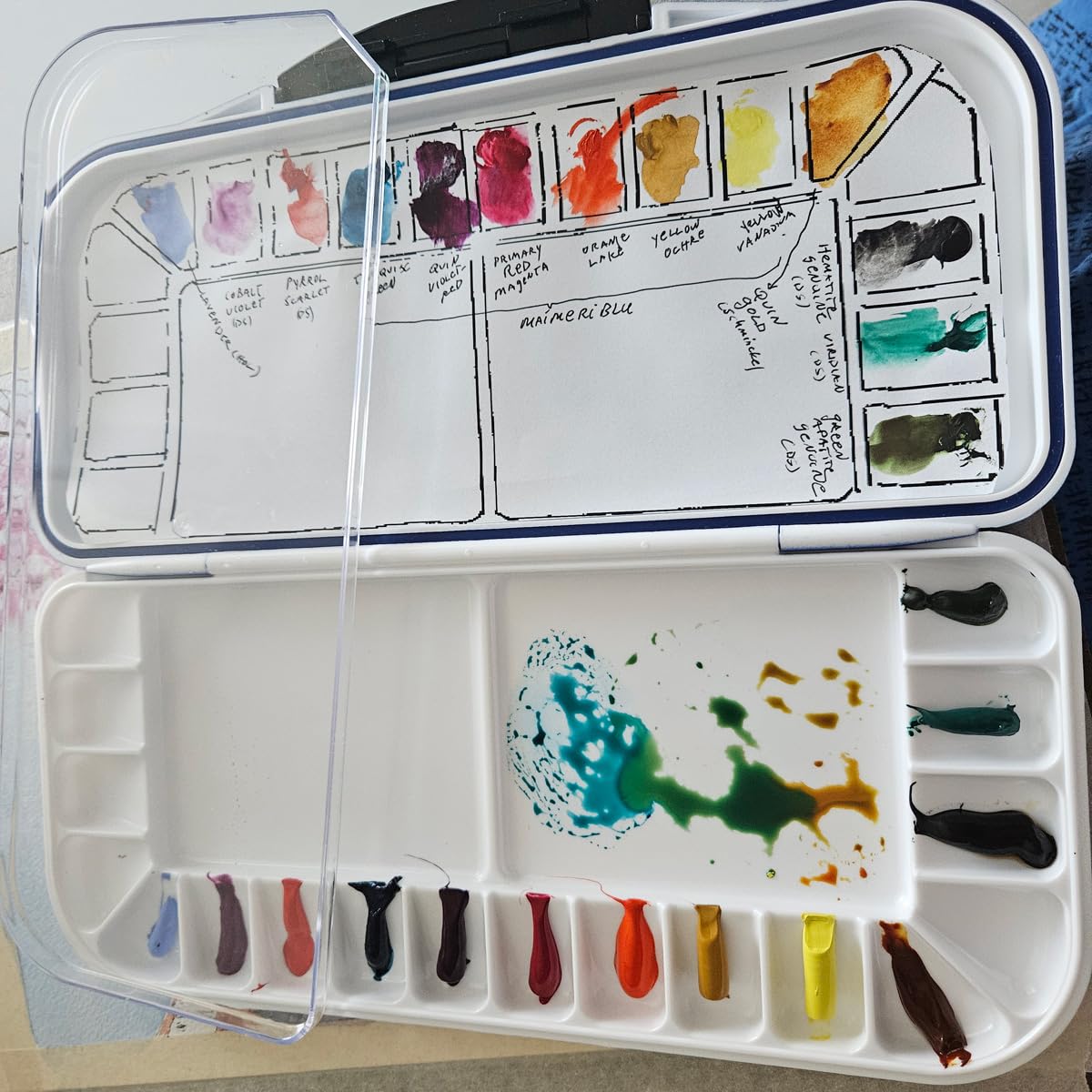 Mijello Airtight Watercolor 18-Well Blue Palette customer photo 1