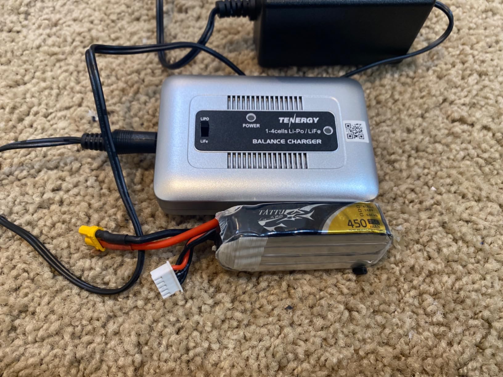 Tenergy TN267 1-4 Cells Li-Po/Li-Fe Balance Charger and Lipo Charging Bag for Airsoft & RC Car Battery Packs with 1S to 4S XH Type Balance Connector customer photo 1