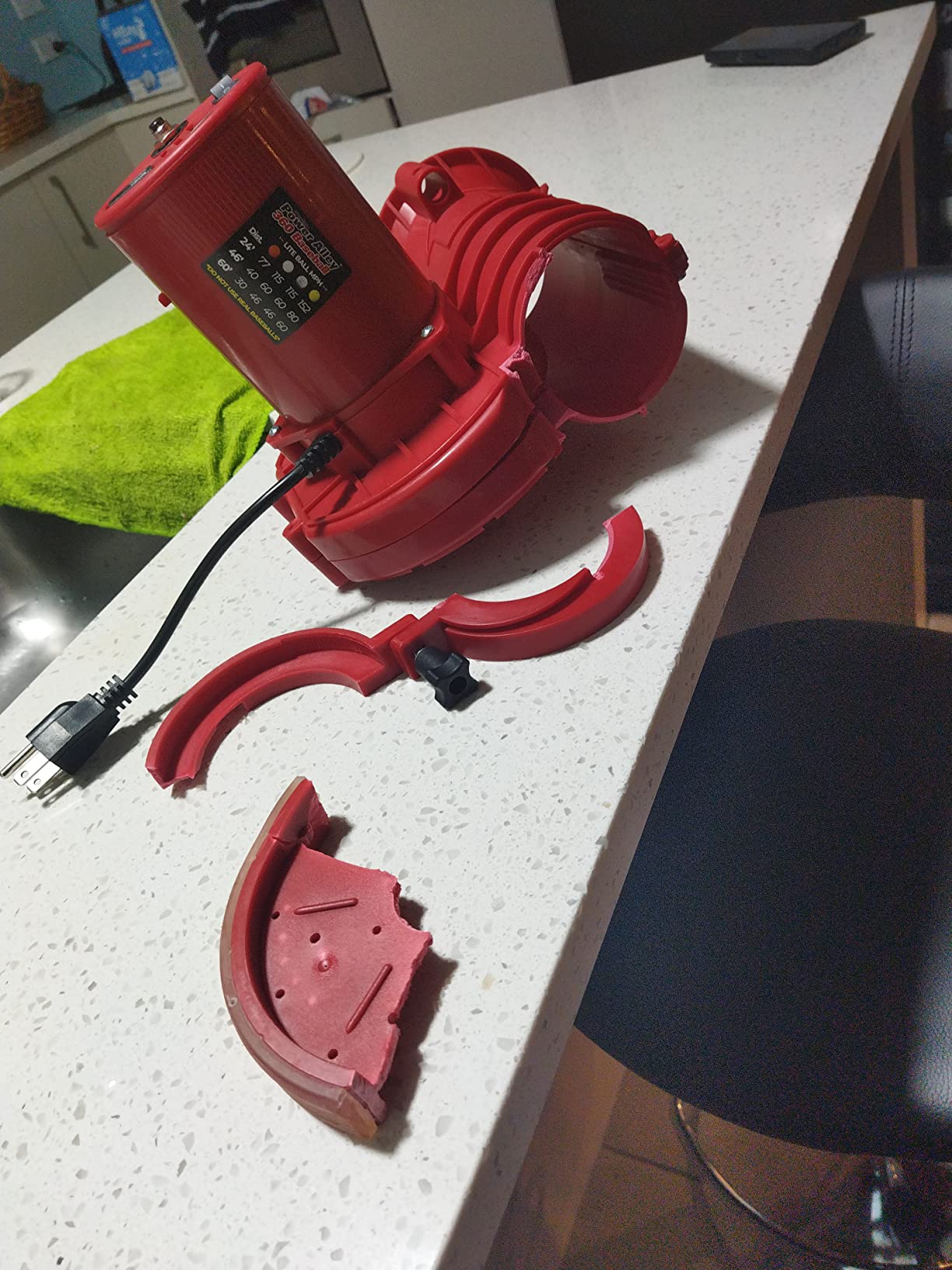 Heater Sports Power Alley Lite 360 Baseball Pitching Machine - Pitches Lite Balls 40-80 MPH Fastballs, Sliders, & Curves | Accurate, Durable, & Portable Training Tool for Batting & Field Practice customer photo 1