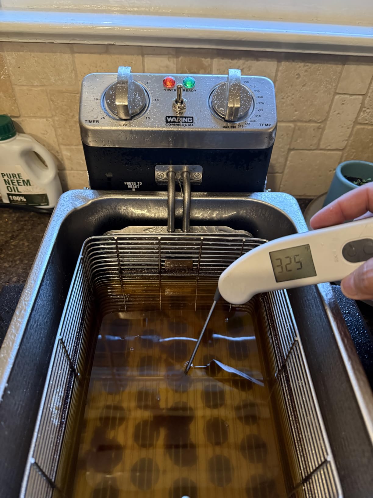 Commercial WDF1000 Heavy Duty 10 lb. Single Basket Deep Fryer , Includes 3 Fry Baskets & Night-Cover-1800W, 120V, 5-15 Plug,Silver customer photo 1