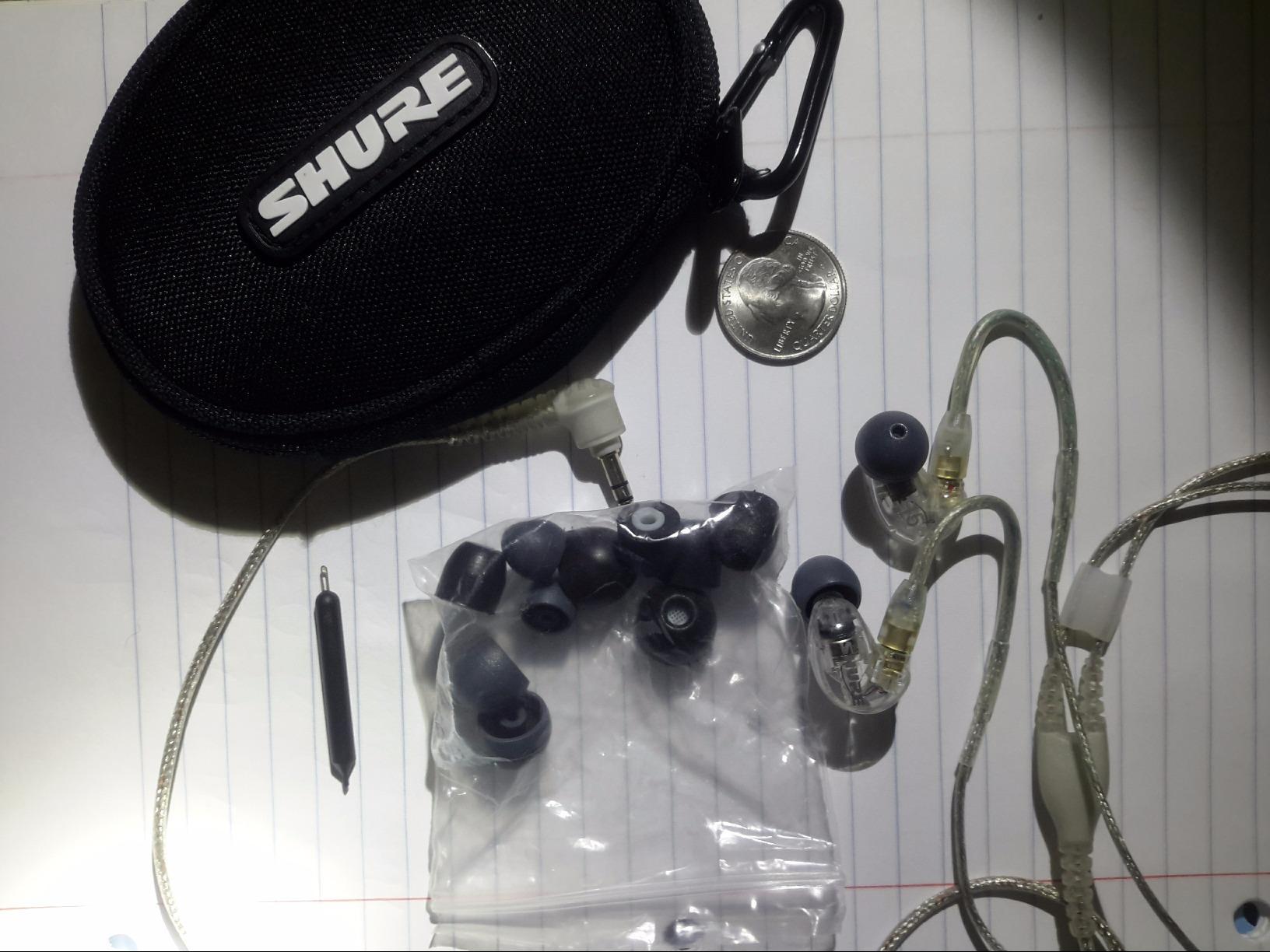Shure SE215 PRO Wired Earbuds, Professional Sound Isolating Earphones with Clear Sound and Deep Bass, Single Dynamic MicroDriver, Secure In-Ear Design, Includes Carrying Case and Ear Tip Kit, Clear customer photo 1