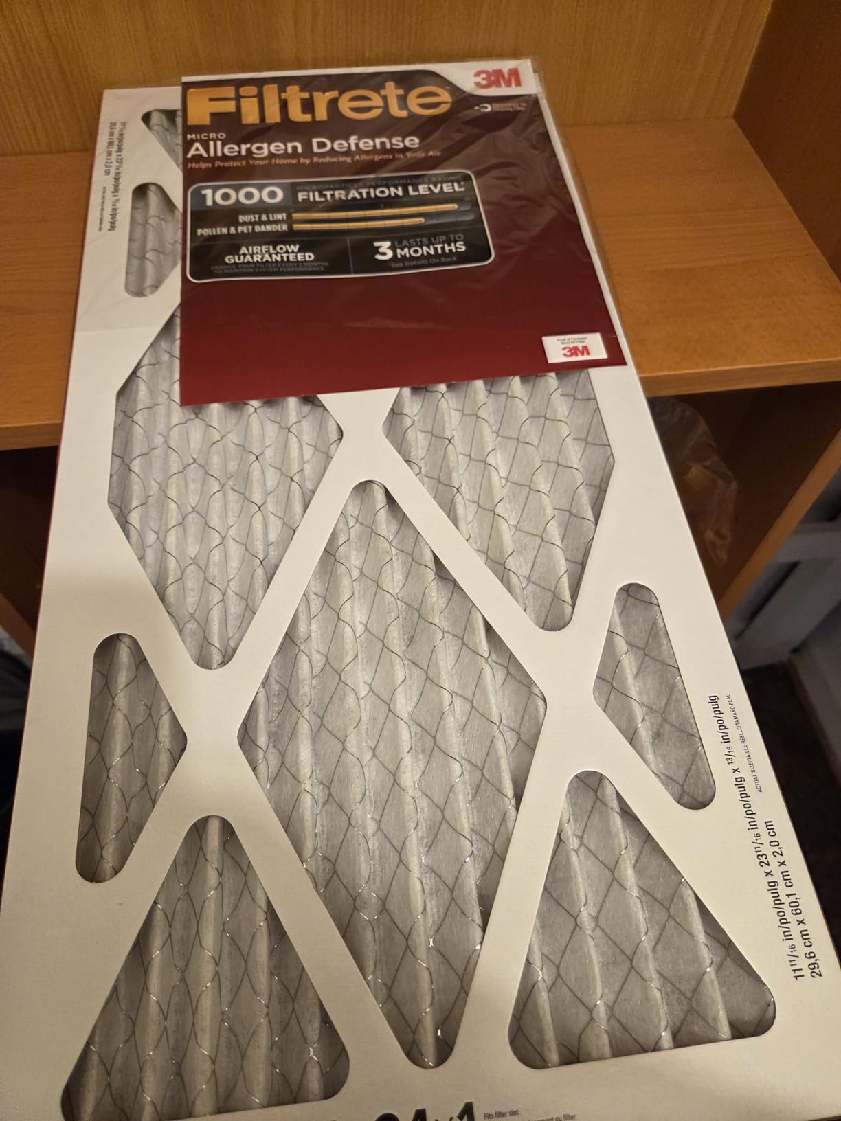 Filtrete 20x25x1 AC Furnace Air Filter, MERV 11, MPR 1000, Micro Allergen Defense, 3-Month Pleated 1-Inch Electrostatic Air Cleaning Filter, 2 Pack (Actual Size 19.688 x 24.688 x 0.84 in) customer photo 2