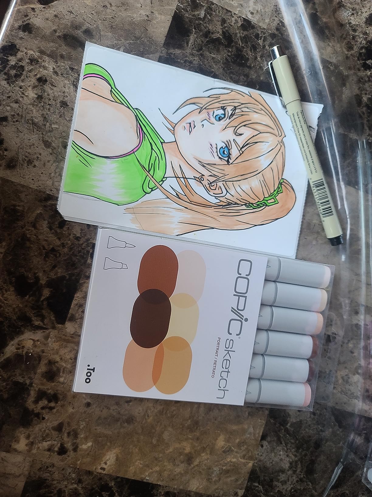 Copic Sketch Alcohol Markers, 6 Color Dual Tip Art Marker Set - Blendable Brush Tips for Drawing, Sketching, and Illustration - Professional Set for Adults/Teen Artists & Creators - Secondary Tones customer photo 2