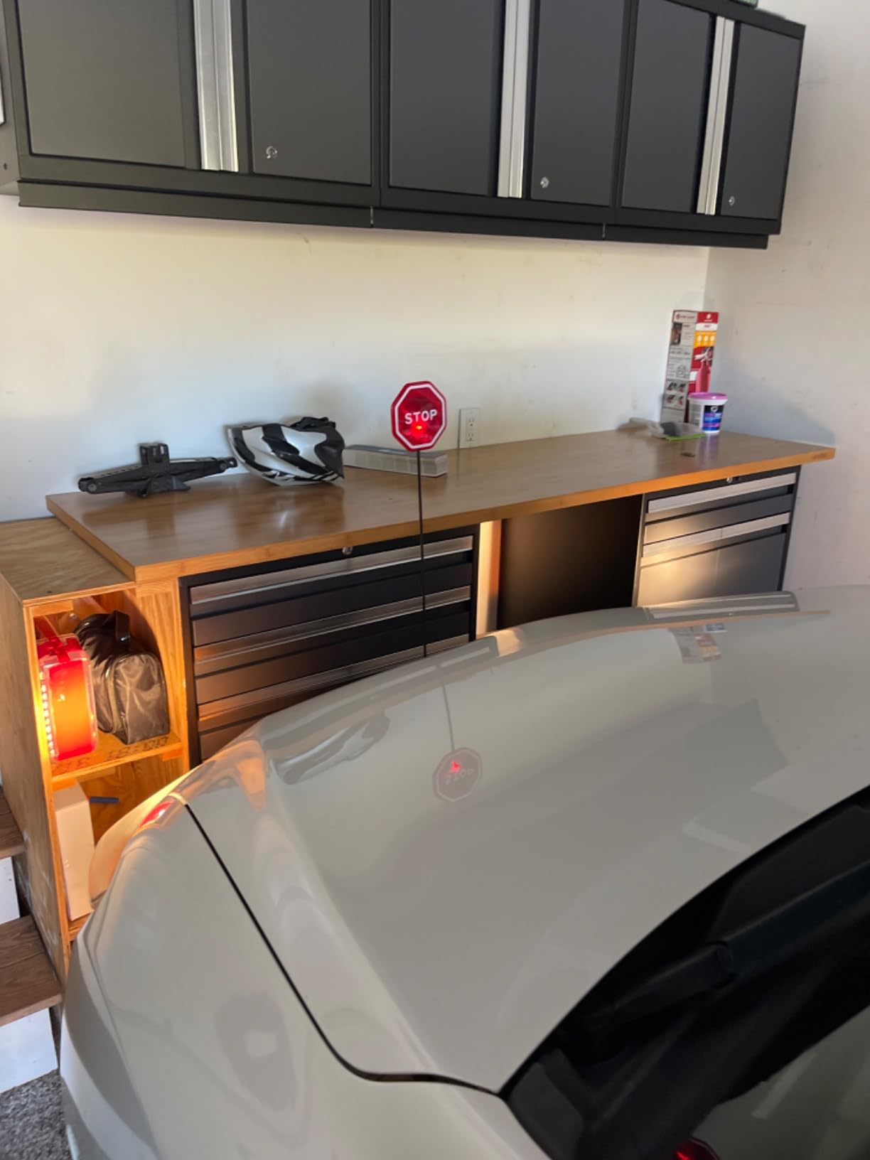 Flashing LED Light Parking Stop Sign For Garage customer photo 1