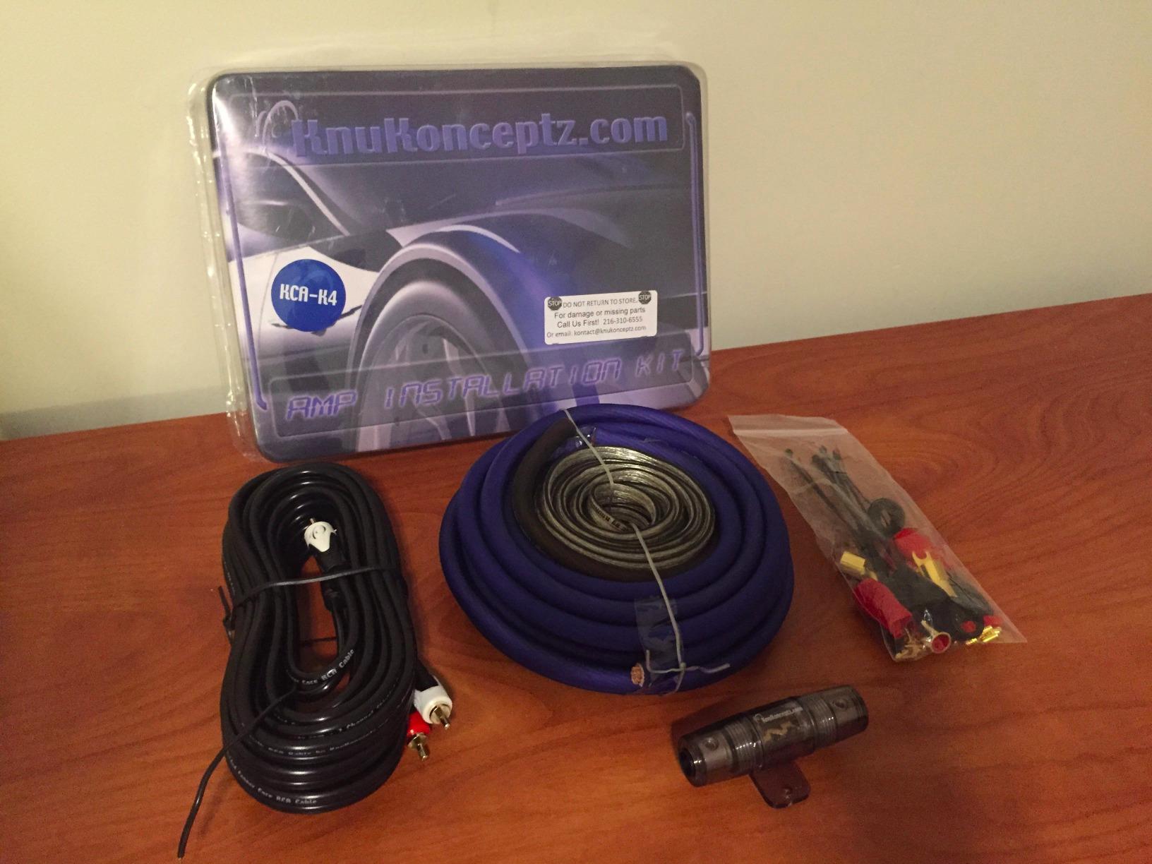 KnuKonceptz KCA Complete Oversized 4 Gauge 2 Channel Subwoofer Amp Installation Wiring Kit customer photo 2