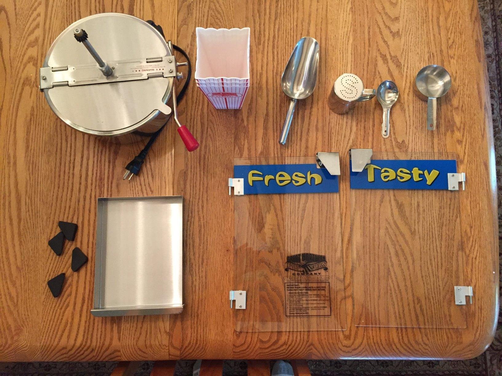 Top Star Popcorn Machine - 12oz Stainless-Steel Kettle, Reject Kernel Tray, Warming Light, and Accessories by Great Northern Popcorn (Red and Yellow) customer photo 2