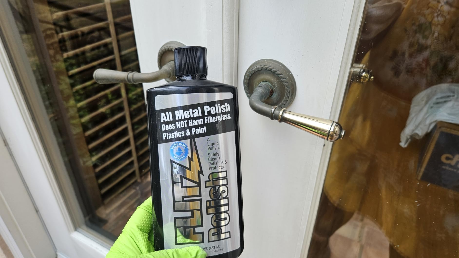 Flitz Multi Purpose Metal Polish Liquid - 16oz Bottle of USA-Made Tarnish Remover - For Aluminum, Chrome, Brass, Nickel, Silver - Non-Abrasive Metal Cleaner and Polish, Restorer (1 Pack) customer photo 1