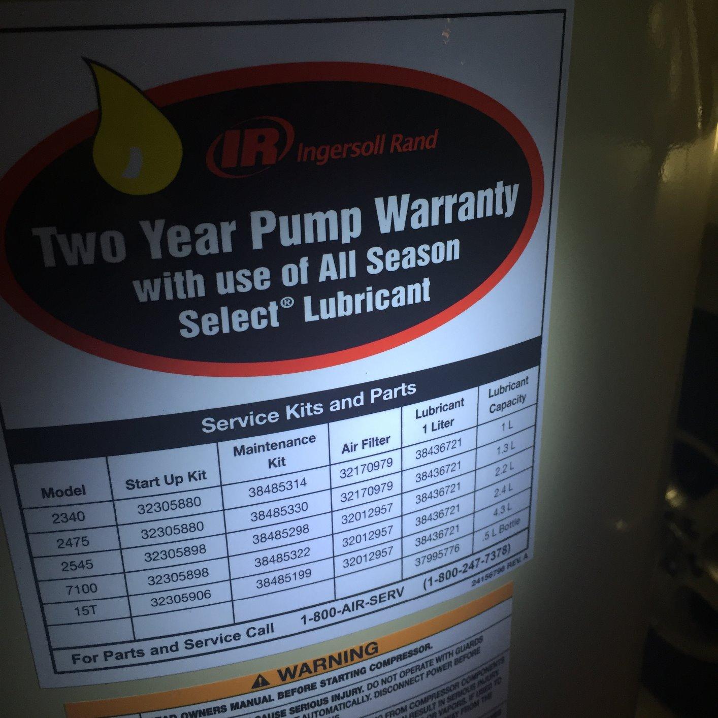 Ingersoll Rand 2340L5-V 5 hp Type 30 2 Stage Reciprocating Compressor customer photo 2