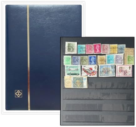 LIGHTHOUSE COMFORT Padded Leather Cover Stockbook for Stamps - 32 Black Cardstock A4 Pages with Clear Strips - Red customer photo 1