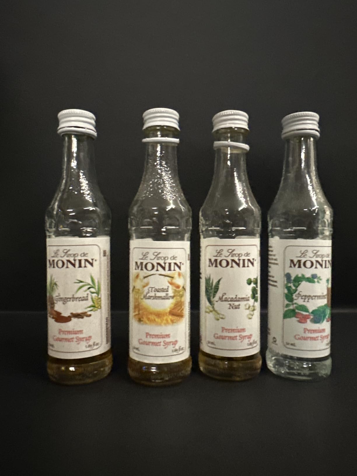 Monin - 5 Flavor Classic Cocktail Collection: Pomegranate, Mojito, Agave Nectar, Mango, and Pure Cane Syrups, Great for Classic Happy Hour Cocktails, Non-GMO, Gluten-Free (50 ml per bottle) customer photo 1