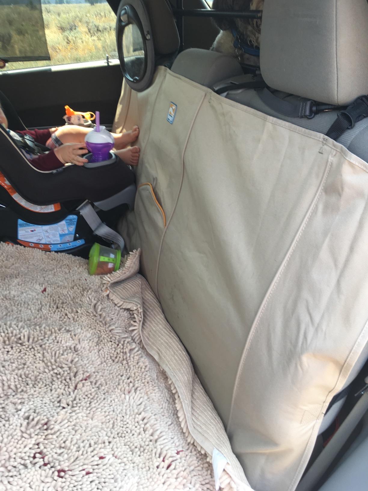 Kurgo Rover Bench Dog Seat Cover, Car Bench Seat Covers for Pets, Dog Back Seat Cover Protector, Water Resistant, Contains Seat Anchors, Scratch Proof, 55 Wide customer photo 2