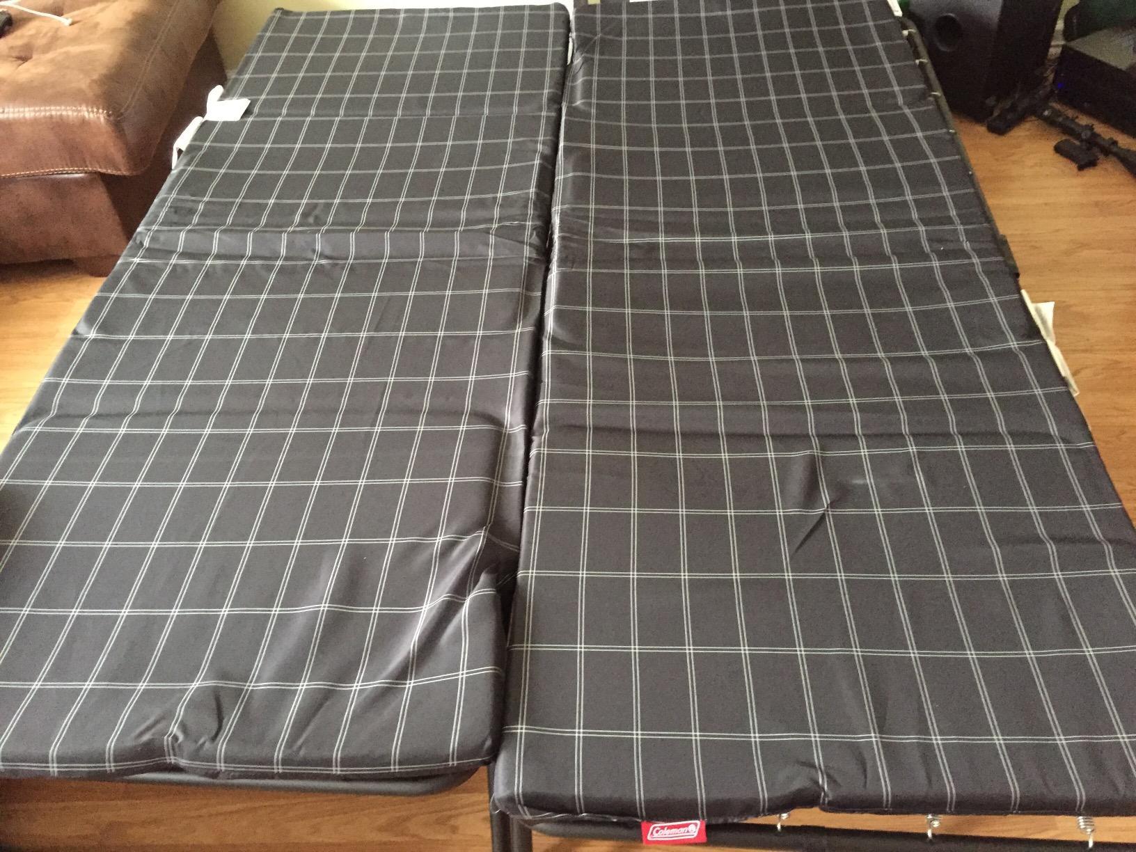 Coleman ComfortSmart Big & Tall Cot with Mattress Pad, Folding Steel Camp Bed with Plush Pad for Comfortable Sleeping, Great for Camping, Lounging, Elevated Sleeping, Guests, & More customer photo 2