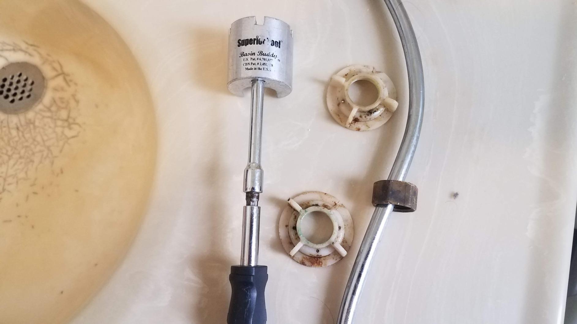 Superior Tool 03825 Basin Buddy Faucet Nut Wrench-Wrench to grab metal, pvc, plastic, and coupling nuts customer photo 1