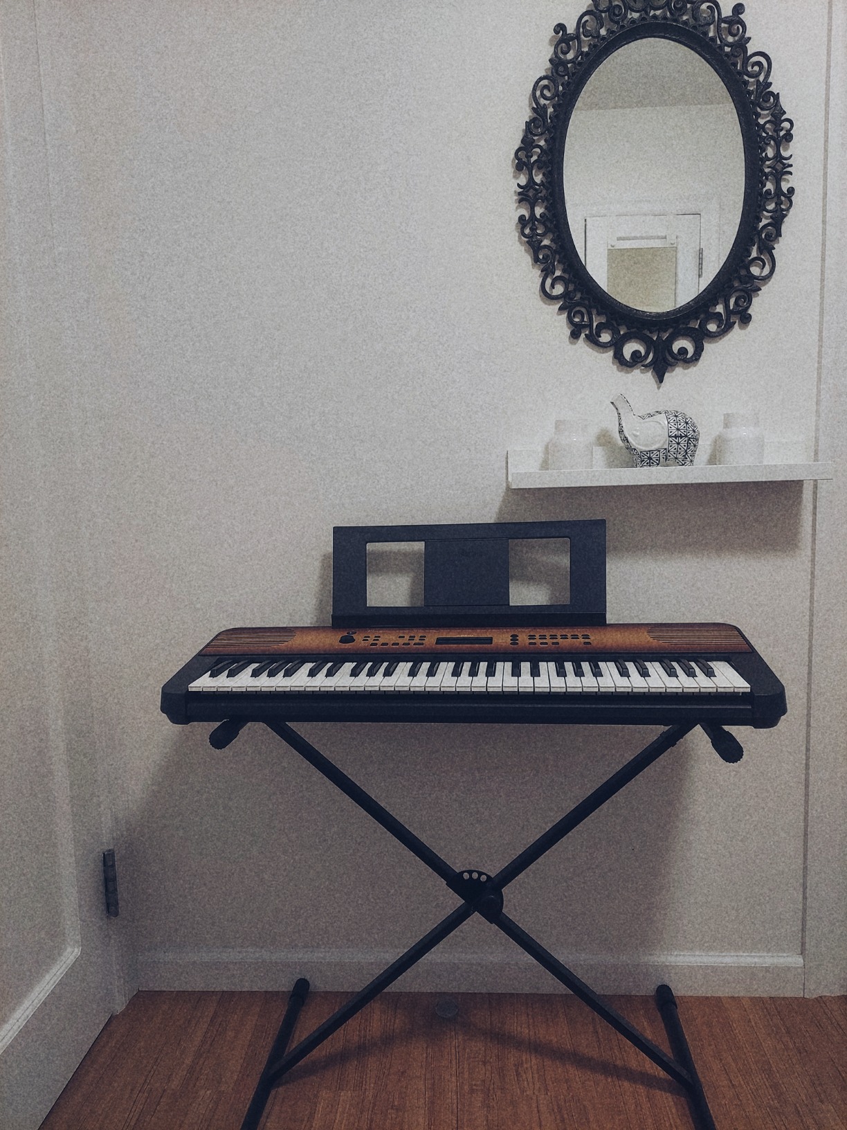 Stage Rocker Single-X Style Classic Folding Keyboard & Digital Piano Stand, Adjustable Width & Height, Durable & Sturdy, Easy to Assemble for Travel/Storage, Sleek Black, Powered by Hamilton(SR524000) customer photo 1