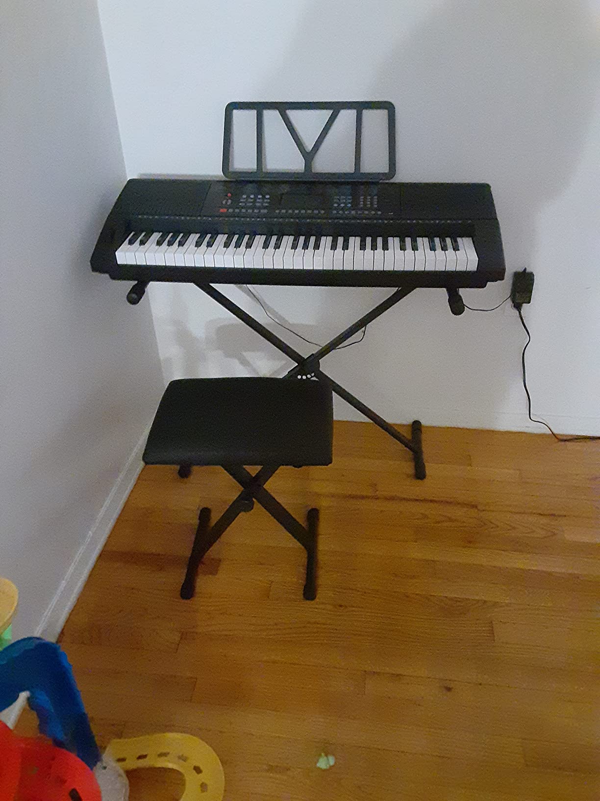 Stage Rocker Single-X Style Classic Folding Keyboard & Digital Piano Stand, Adjustable Width & Height, Durable & Sturdy, Easy to Assemble for Travel/Storage, Sleek Black, Powered by Hamilton(SR524000) customer photo 2