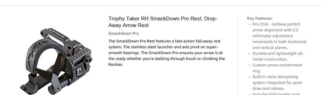 Trophy Taker RH Smackdown Pro Rest, Black customer photo 3
