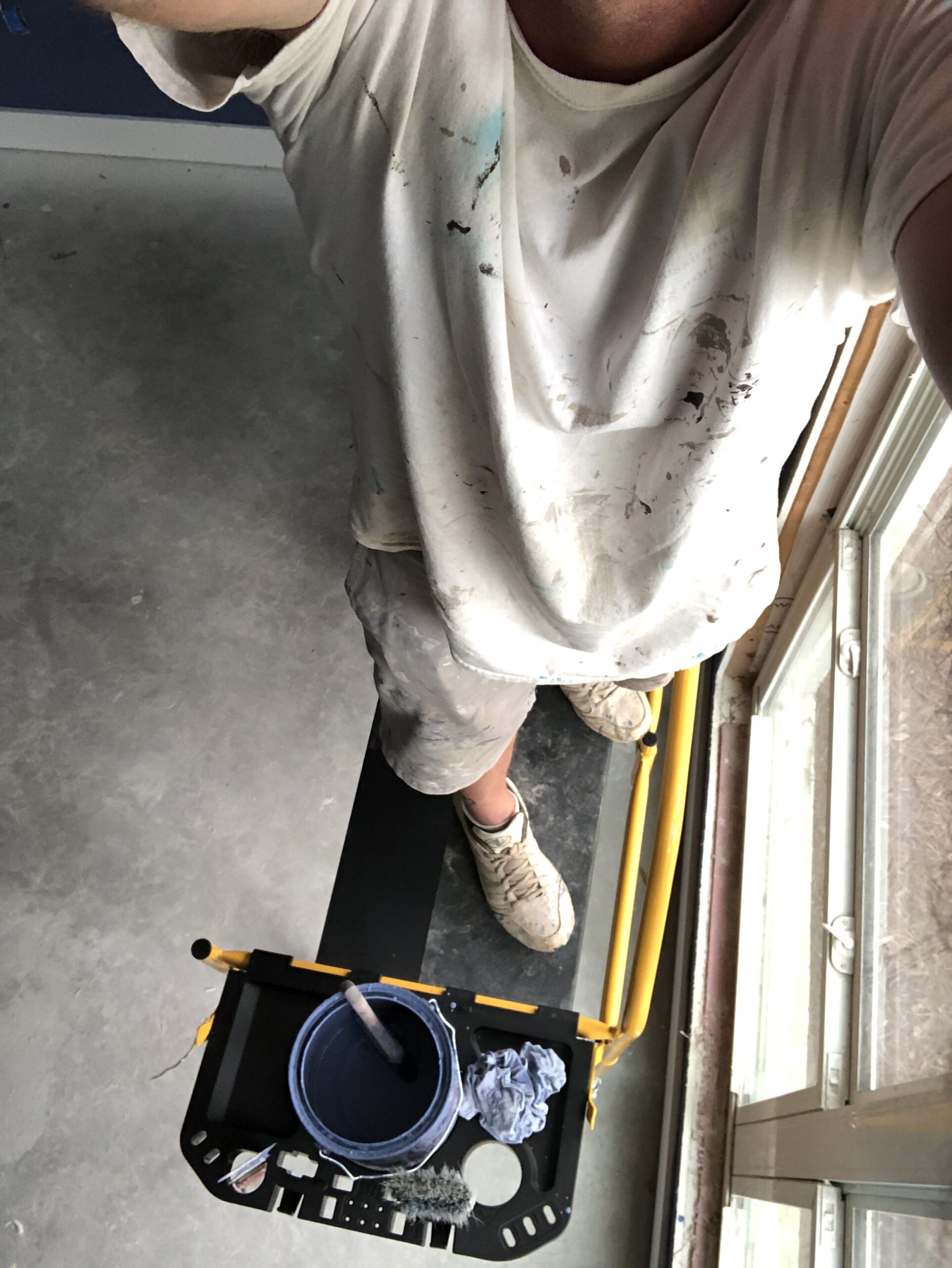 MetalTech 4 Ft Scaffolding Platform, Adjustable, Foldable and Rolling Scaffold Platform with 4-Inch Locking Wheels for Construction & DIY Projects customer photo 2