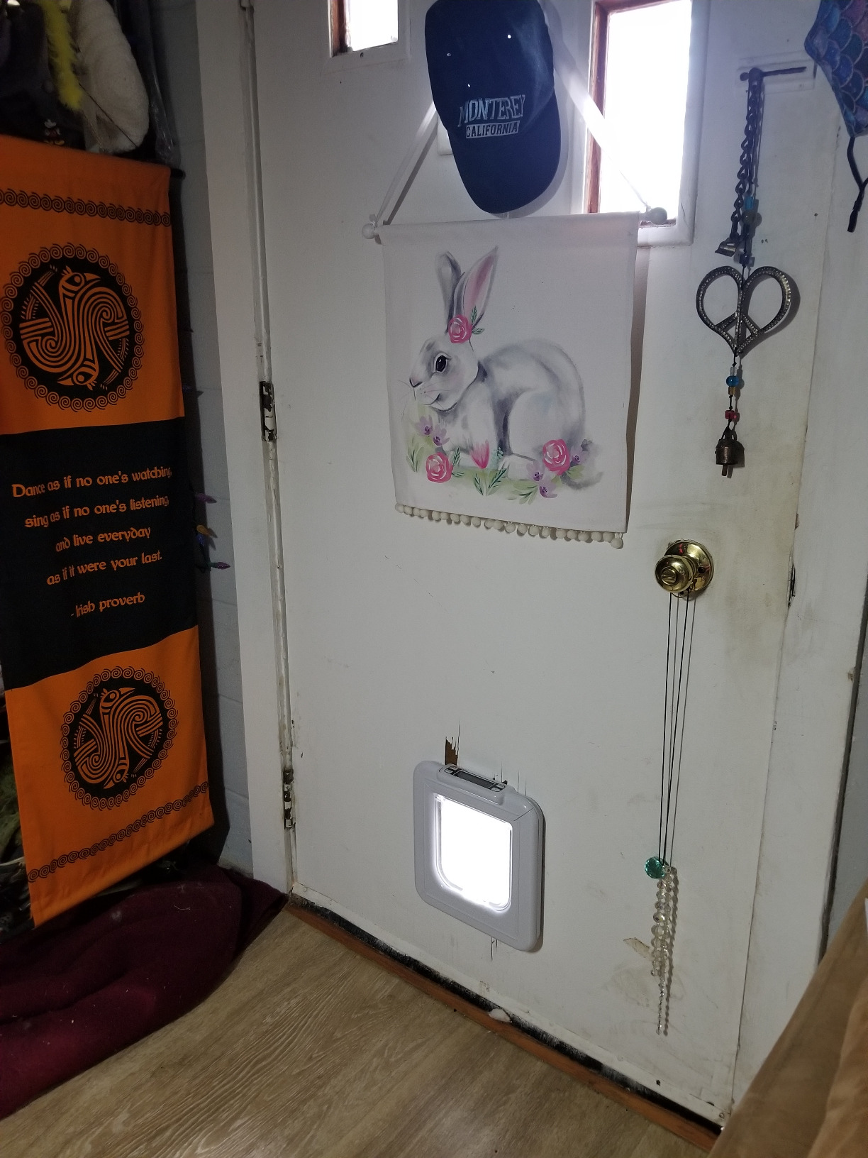 Cat Mate Elite Microchip Cat Flap with Digital Timer & LCD Display (355) - for Small to Average Sized Cats, Easy Installation in UPVC Doors, Glass, and Wood, White customer photo 1