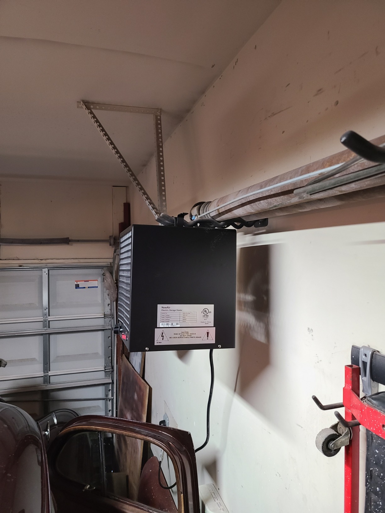 NewAir Electric Space Heater for Garage | Portable Heaters for Indoor Use | Ideal 240V Industrial Heater for Shop, Shed and Warehouse during Winter | Black customer photo 1