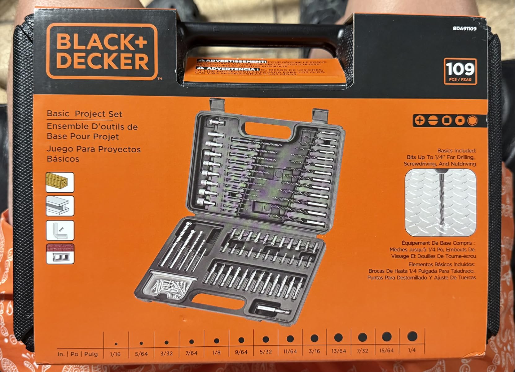 BLACK+DECKER Drill Bit Set/Screwdriver Bit Set Combo, 109-Piece (BDA91109) customer photo 1
