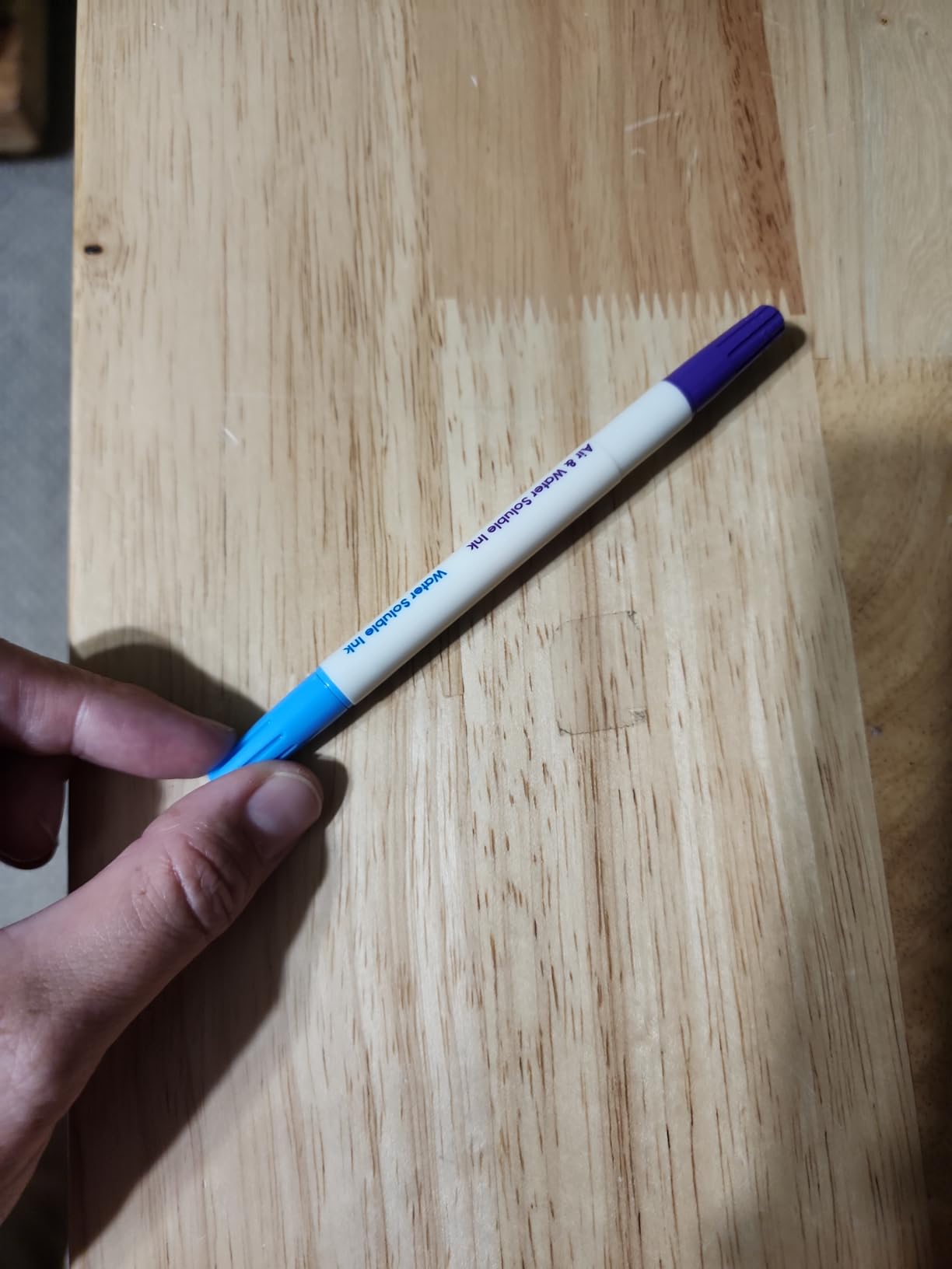Dritz Dual Purpose Disappearing Ink & Mark-B-Gone, Marking Pen, Blue and Purple, 8.75 x 2.88 x 0.5 customer photo 2