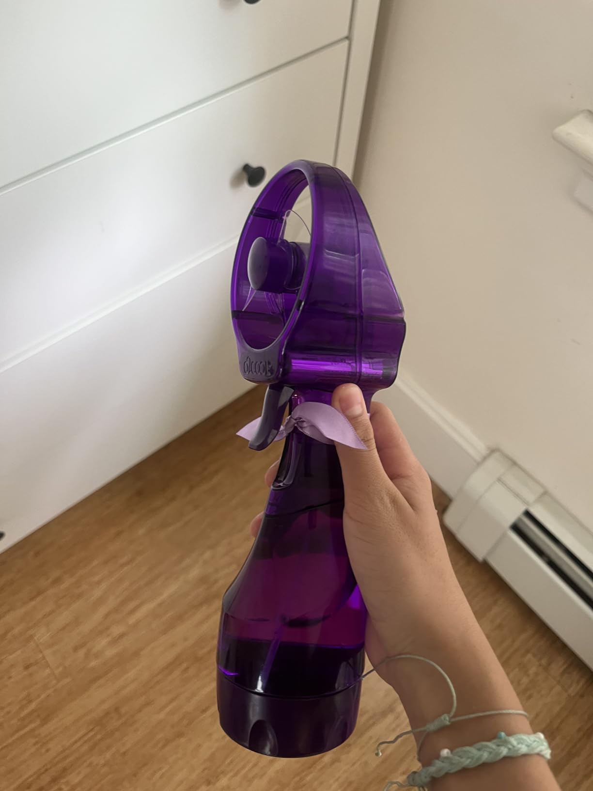 O2COOL Deluxe Handheld Battery Powered Water Misting Fan (Green) customer photo 2