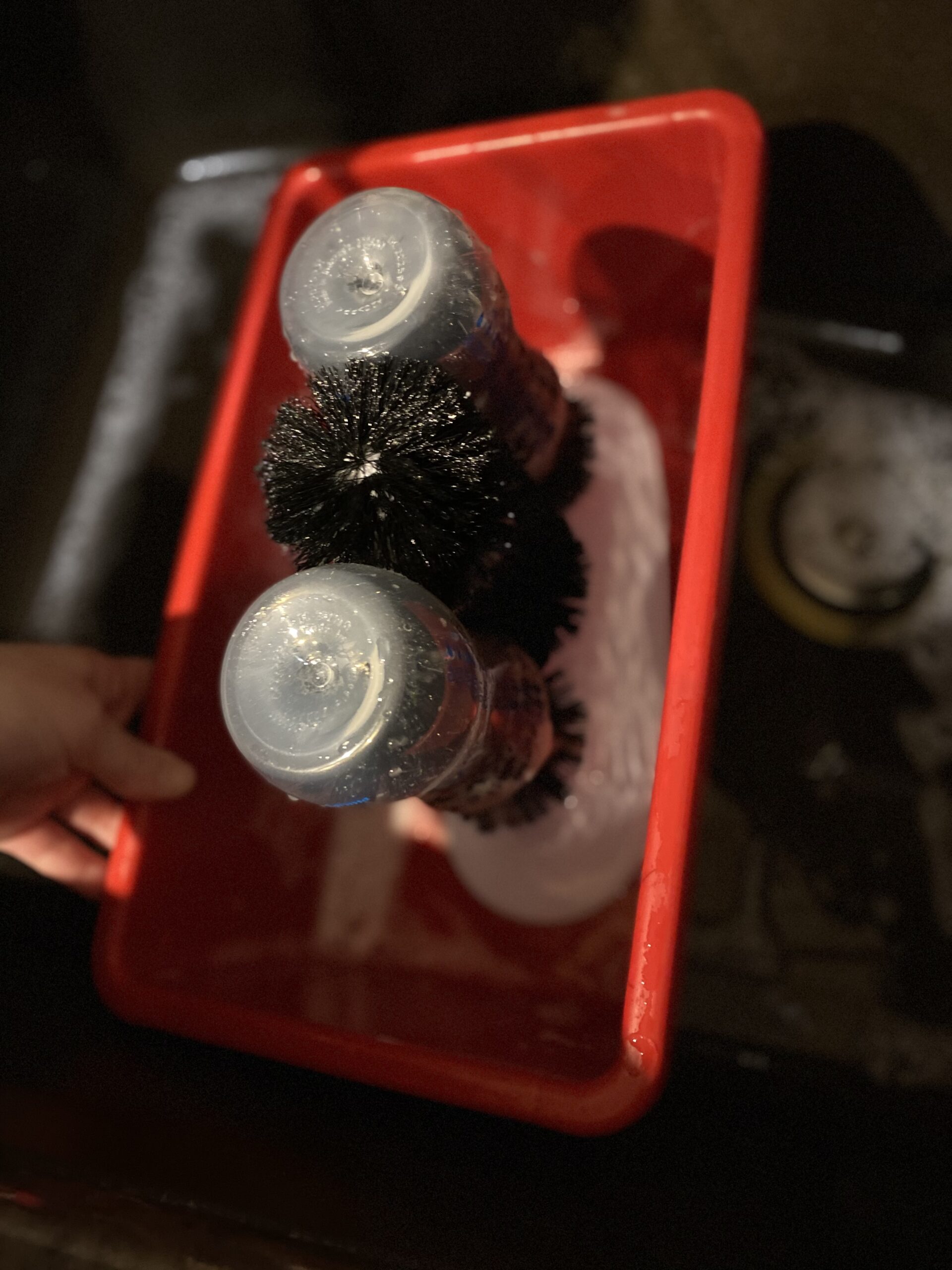 New Star Foodservice 54484 Triple Brush Bar Glass Washer - 3 Brushes - Suction Base, Non-Battery customer photo 2