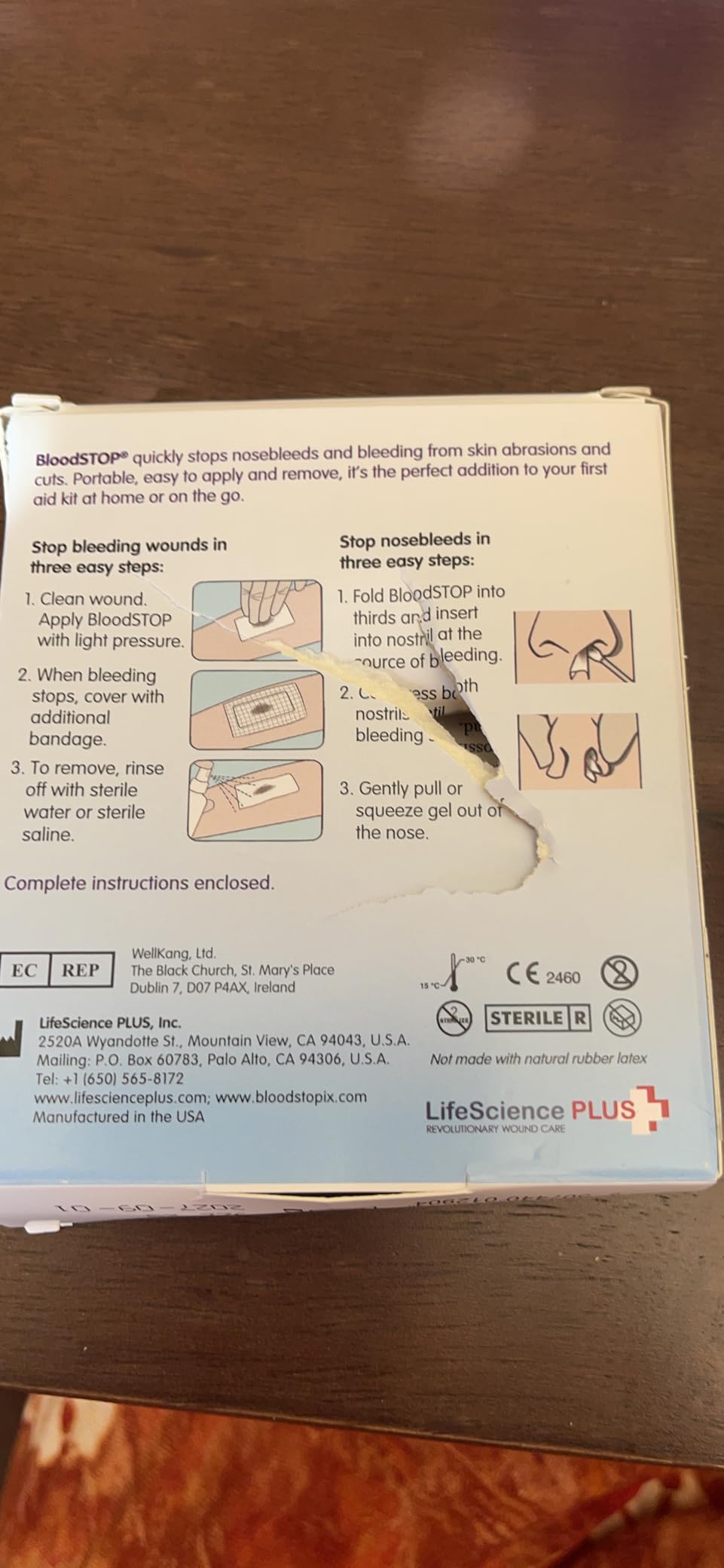 BloodSTOP-Hemostatic Dressing: Controls Bleeding Fast, Natural Plant-Based Wound Dressing - 10 Count customer photo 1